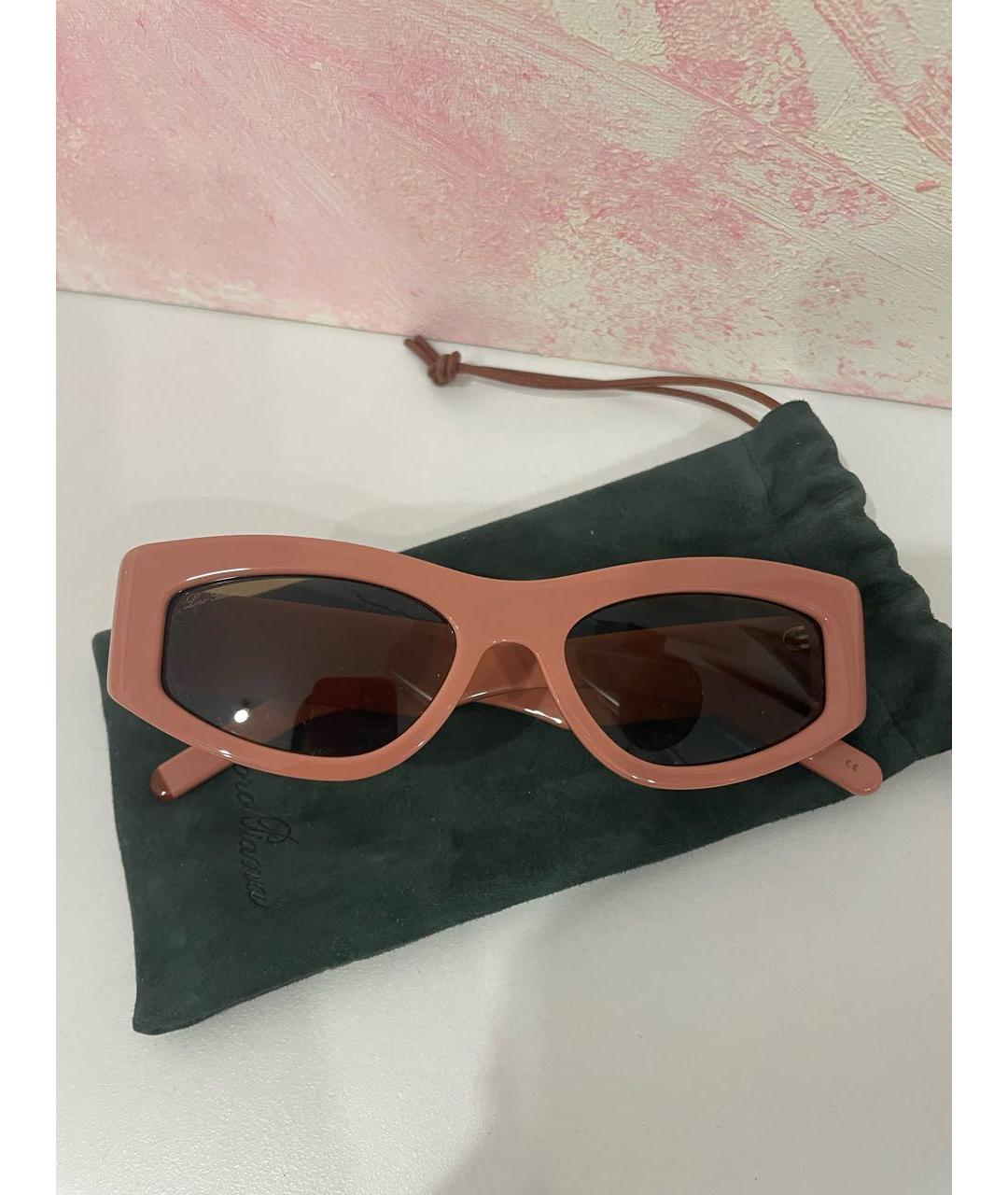 LORO PIANA Коралловые пластиковые солнцезащитные очки, фото 5