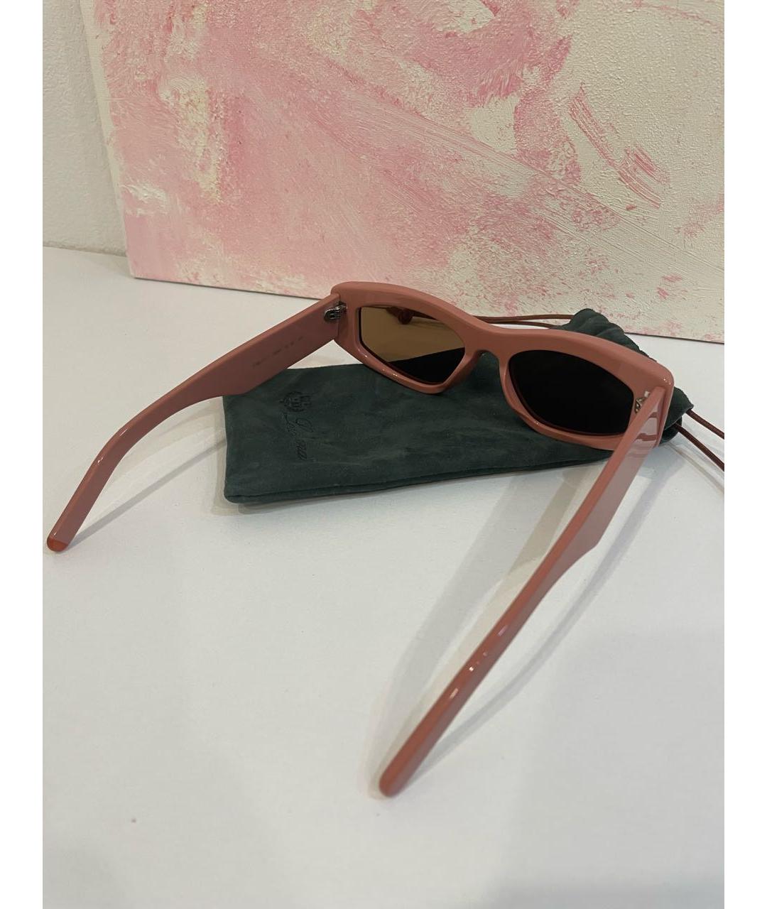 LORO PIANA Коралловые пластиковые солнцезащитные очки, фото 3
