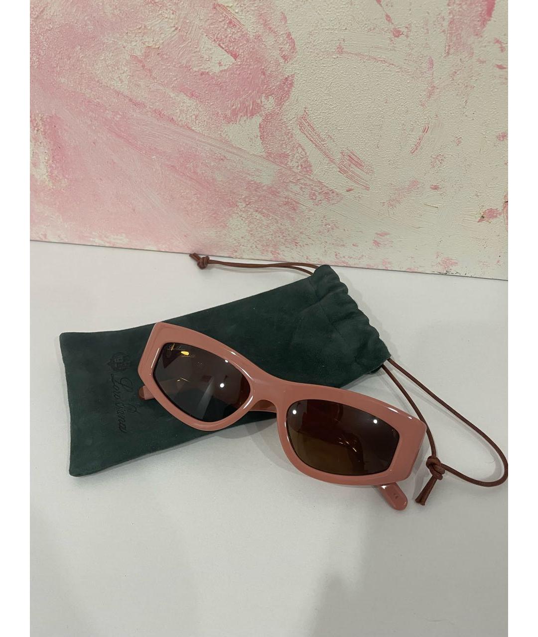LORO PIANA Коралловые пластиковые солнцезащитные очки, фото 6
