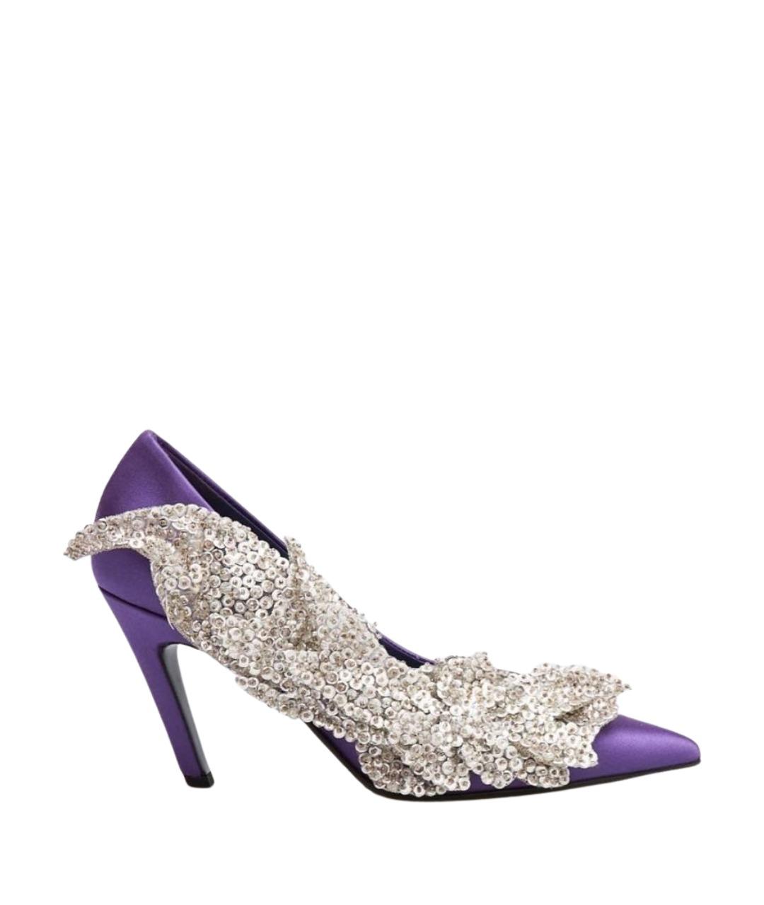 BALENCIAGA Фиолетовые текстильные туфли, фото 1