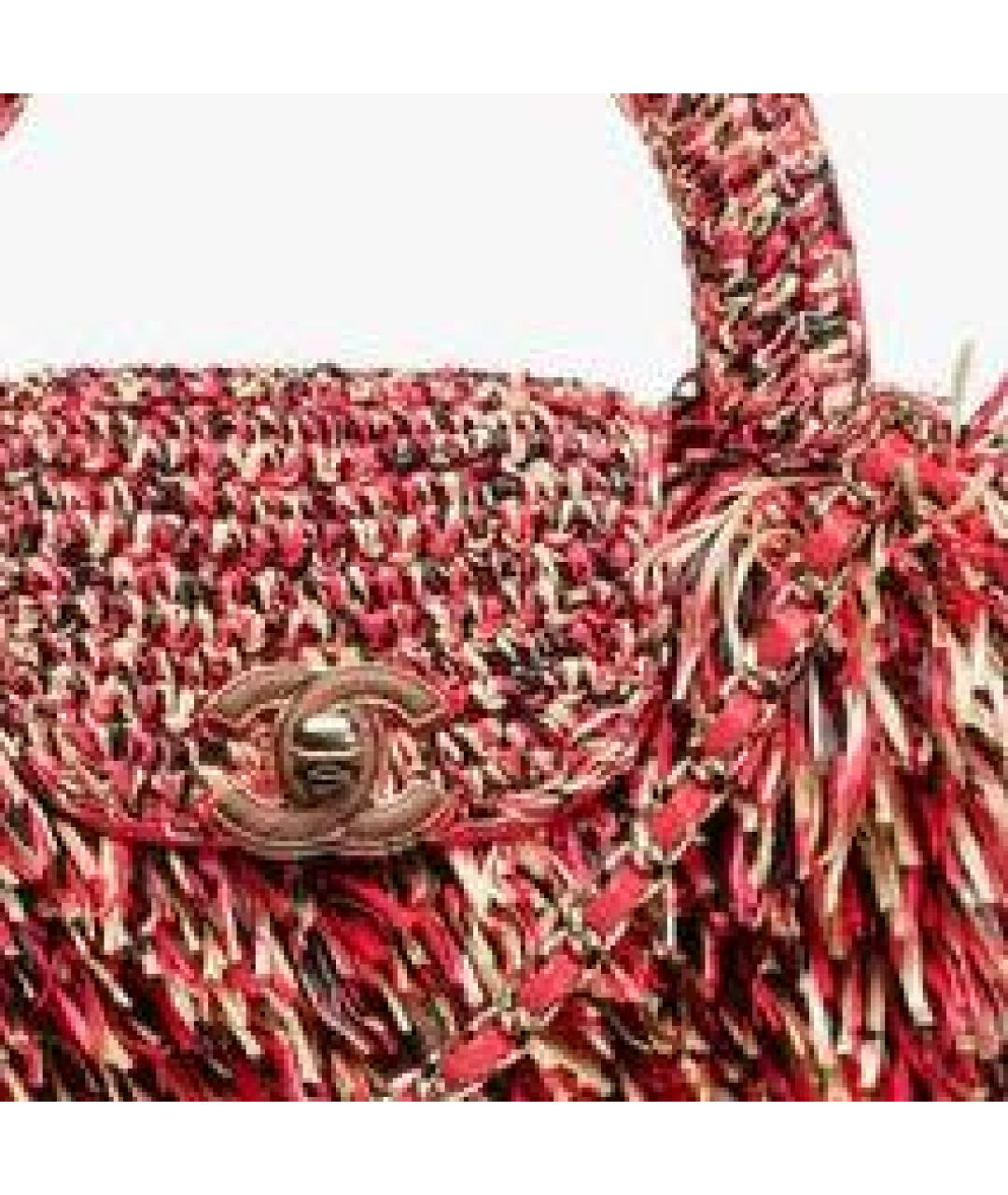 CHANEL Красная кожаная сумка с короткими ручками, фото 2