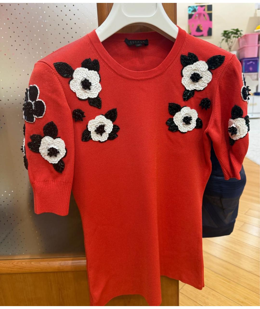 ESCADA Коралловый синтетический джемпер / свитер, фото 5