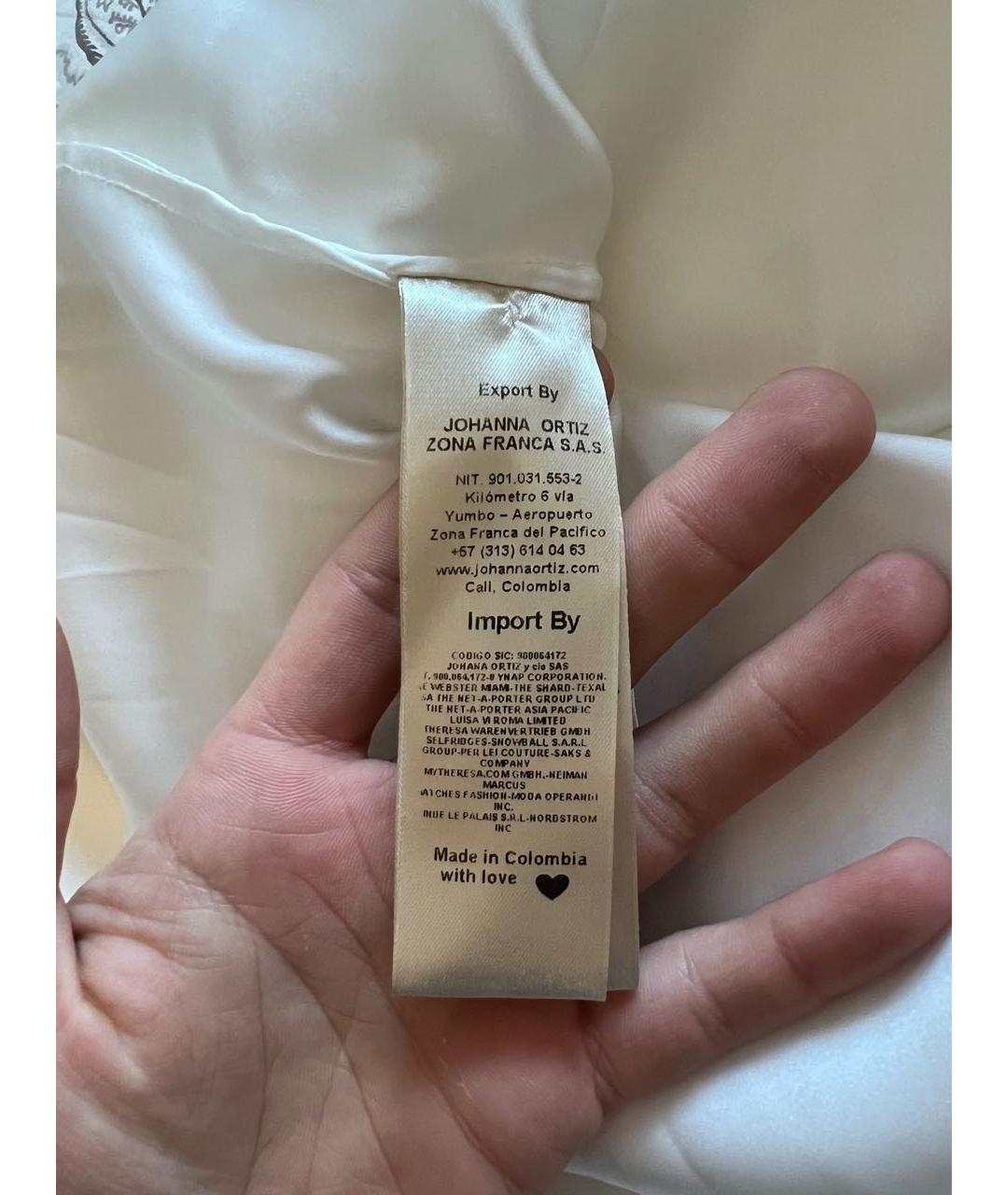 JOHANNA ORTIZ Белое вискозное повседневное платье, фото 7