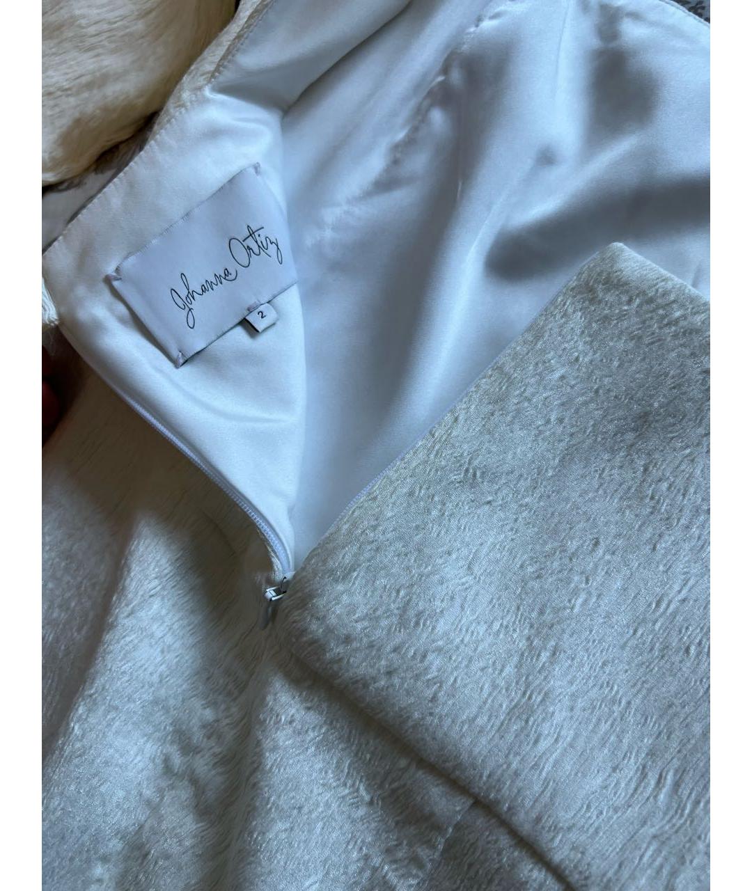 JOHANNA ORTIZ Белое вискозное повседневное платье, фото 4