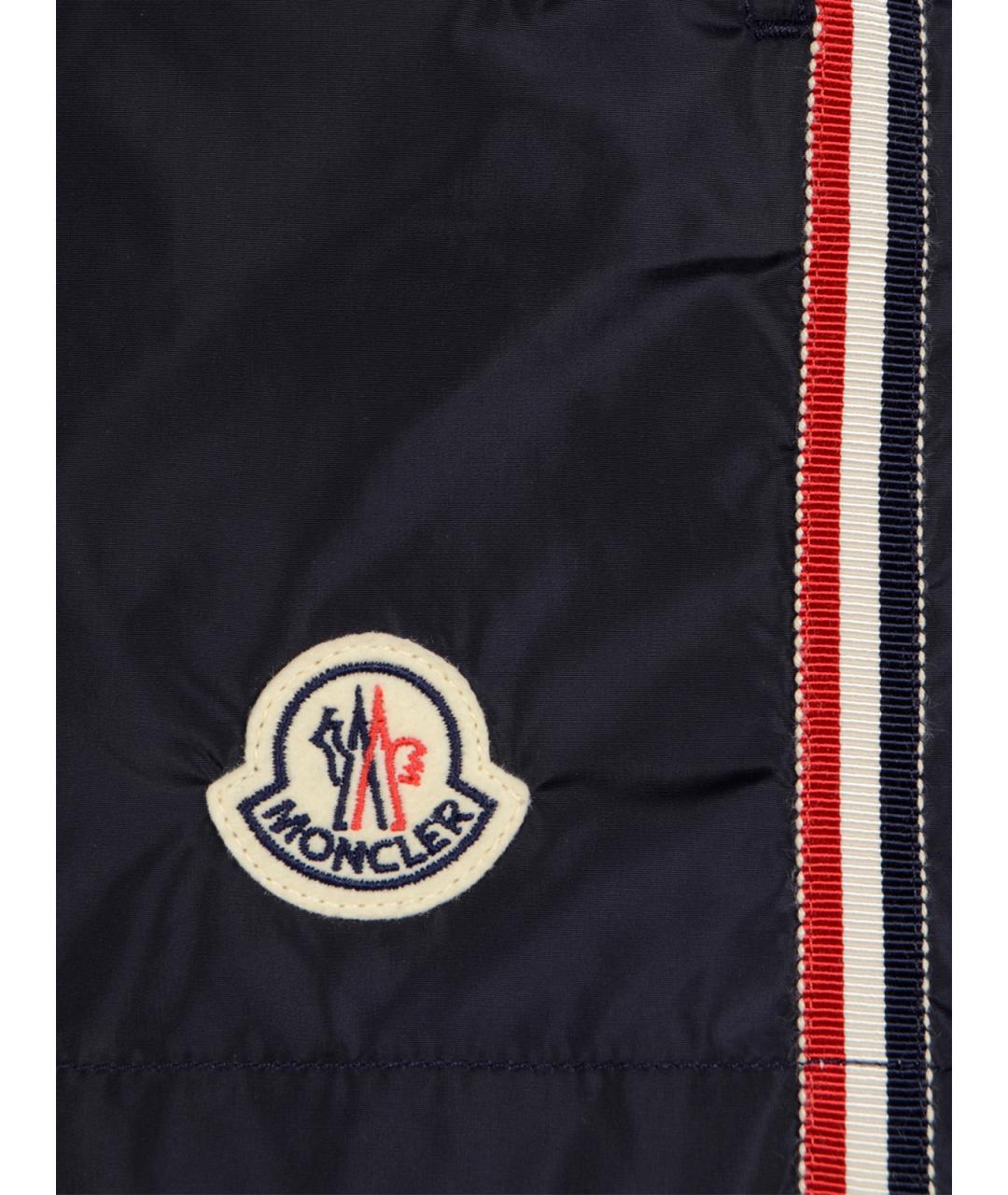 MONCLER Темно-синие полиамидовые шорты, фото 3