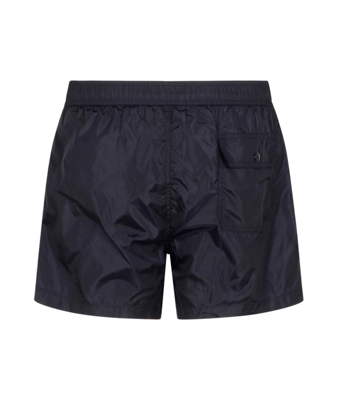 MONCLER Темно-синие полиамидовые шорты, фото 2