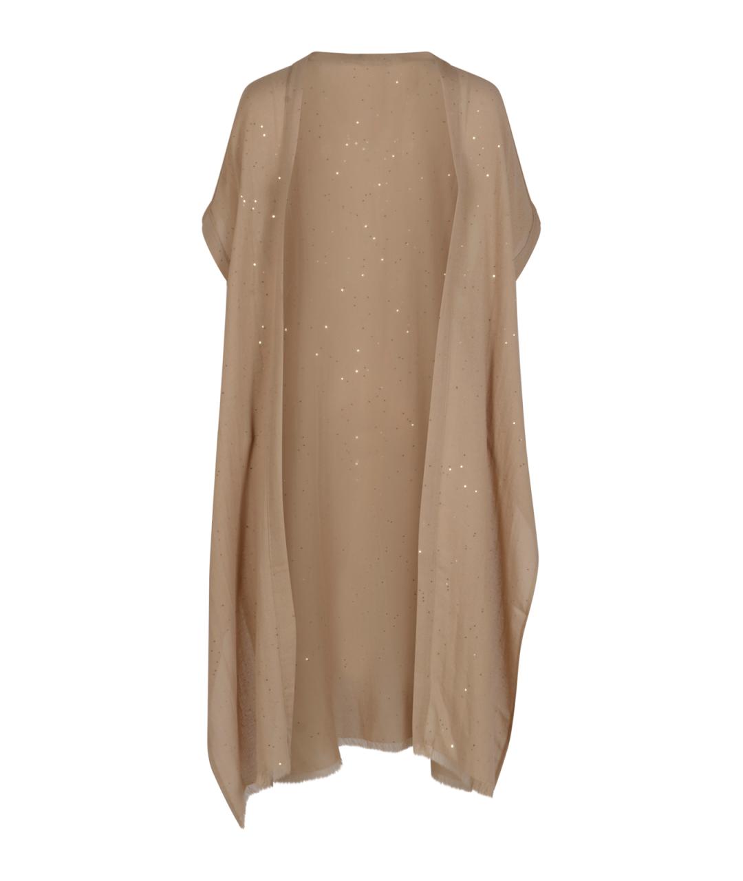 PESERICO Бежевый хлопковый кардиган, фото 2