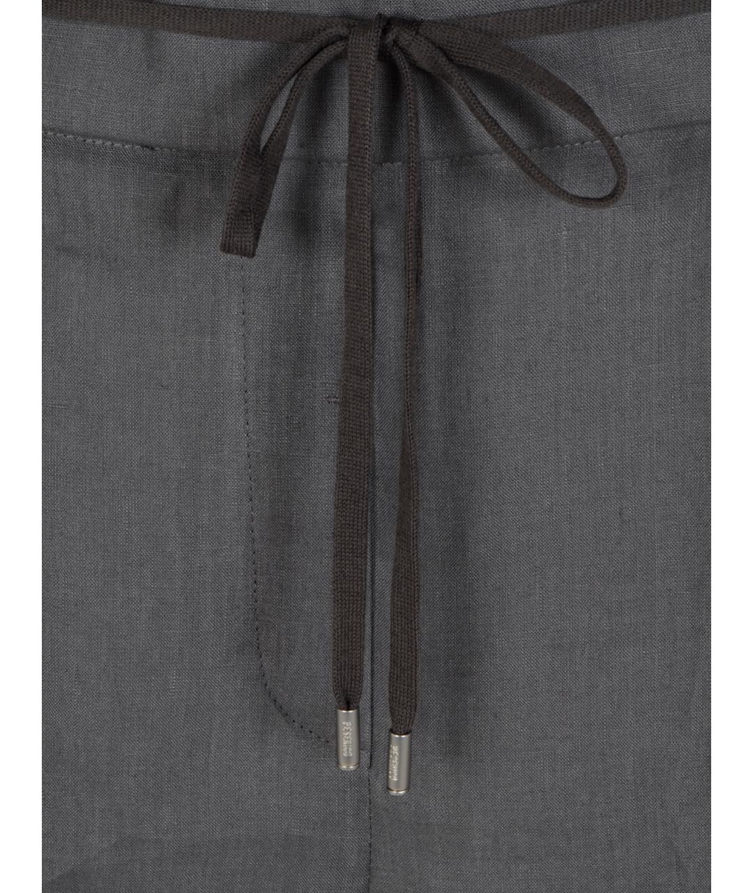 PESERICO Серые прямые брюки, фото 3