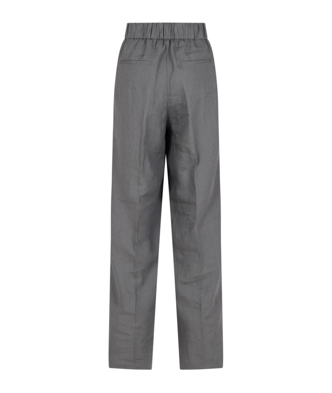 PESERICO Серые прямые брюки, фото 2