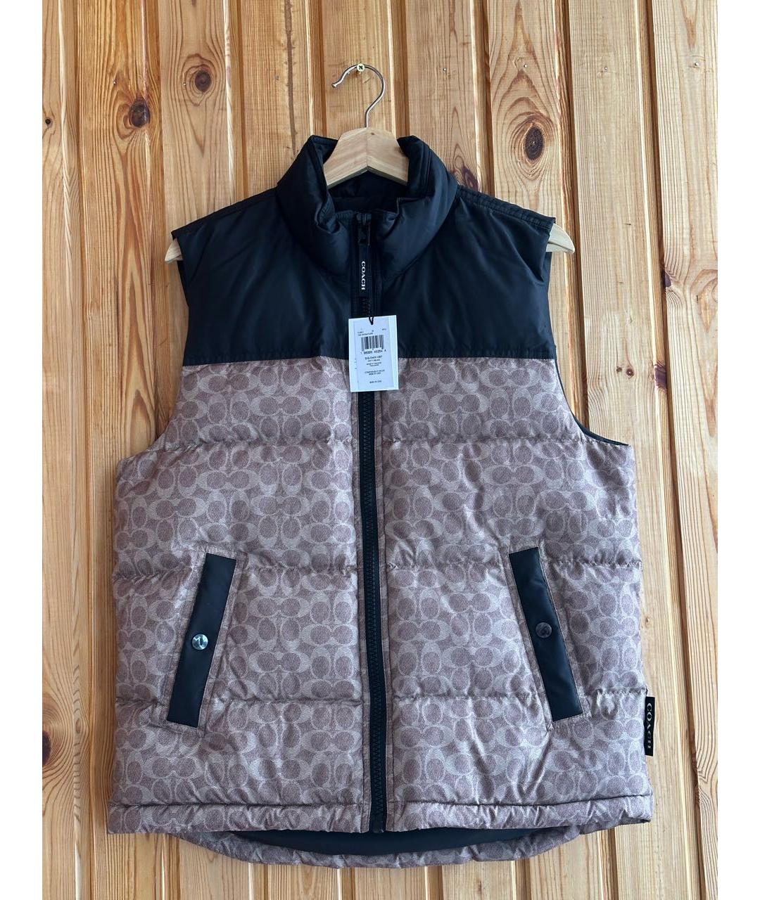 COACH Коричневый жилет, фото 4