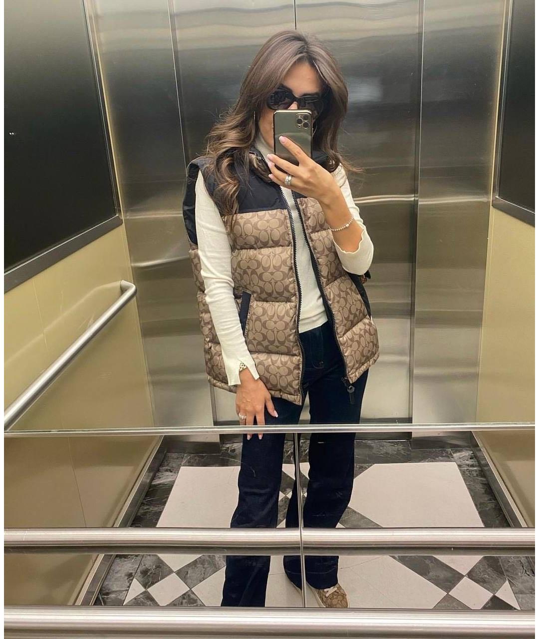 COACH Коричневый жилет, фото 3