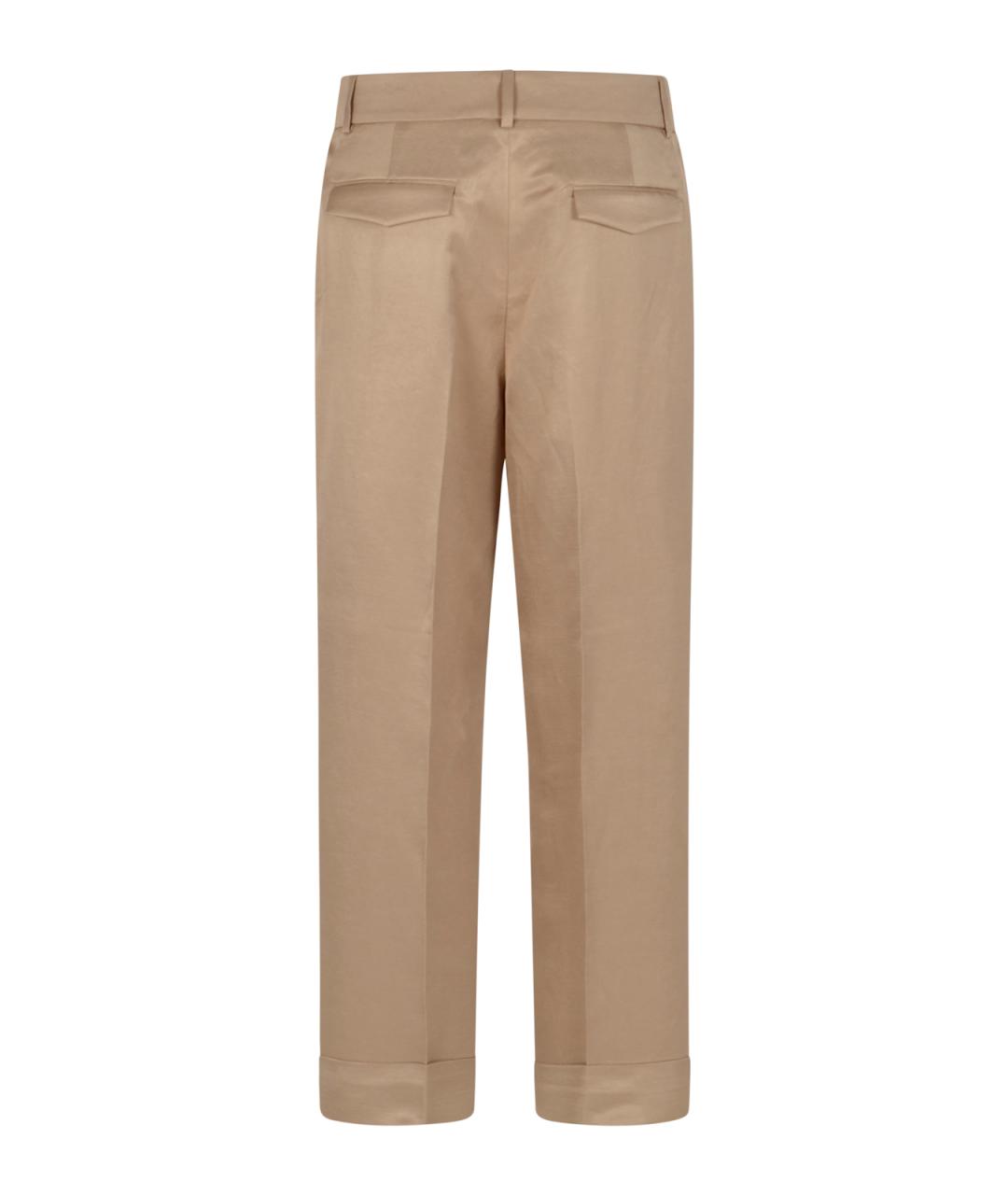 PESERICO Бежевые прямые брюки, фото 2