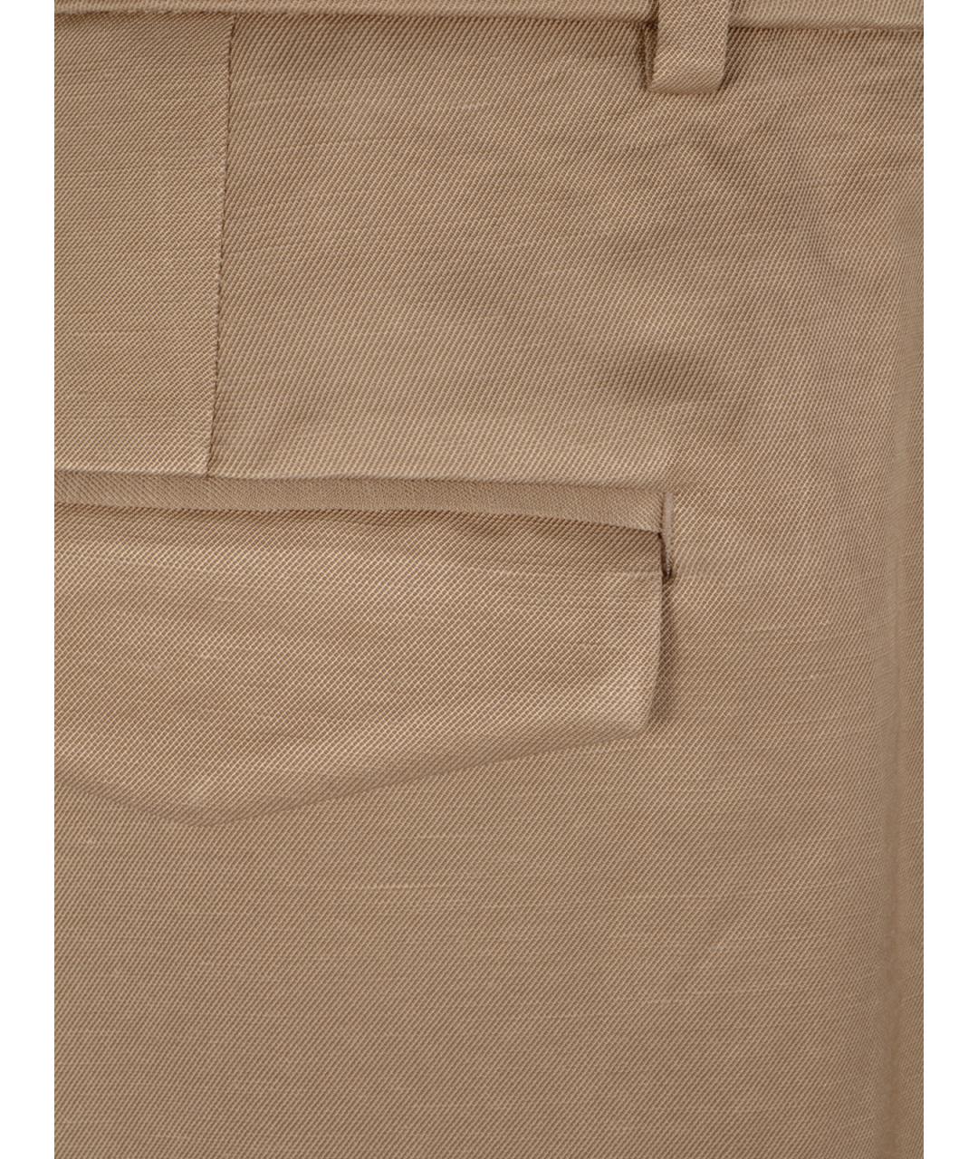 PESERICO Бежевые прямые брюки, фото 3