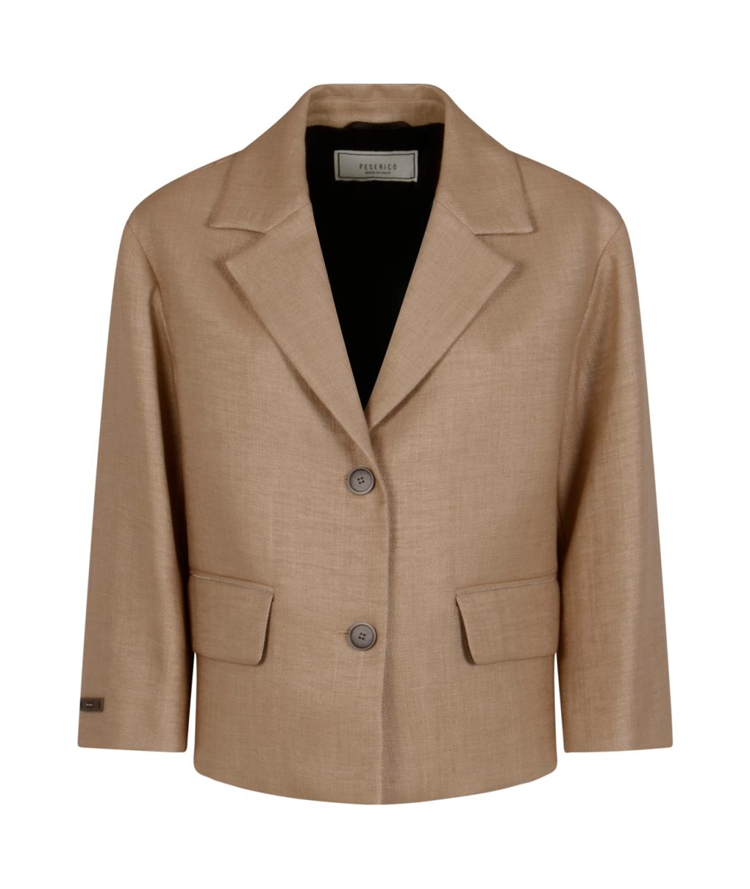 PESERICO Бежевый жакет/пиджак, фото 1