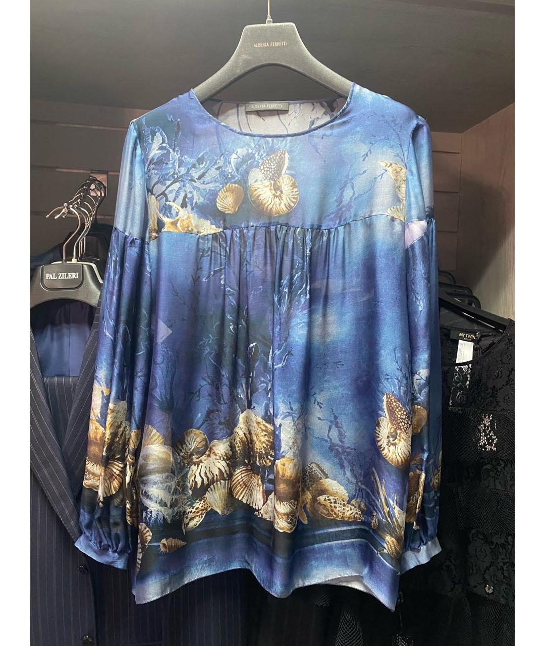 ALBERTA FERRETTI Мульти шелковая блузы, фото 5