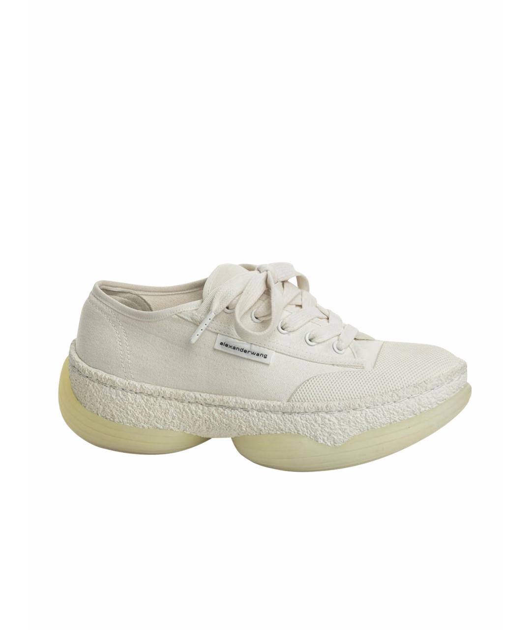 ALEXANDER WANG Белые текстильные кеды, фото 1