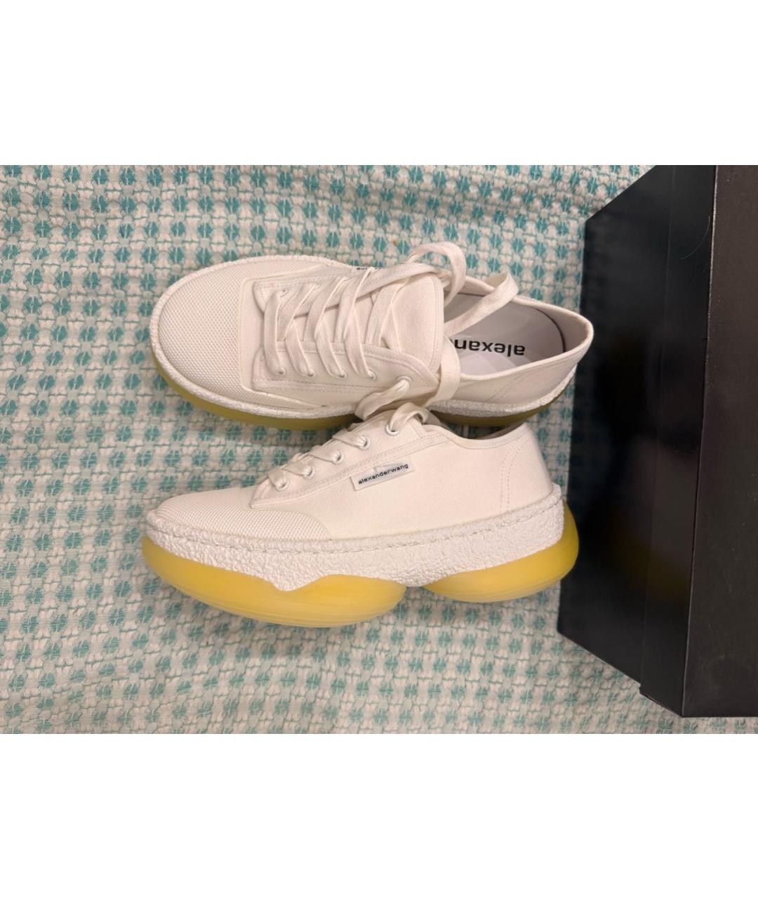 ALEXANDER WANG Белые текстильные кеды, фото 4