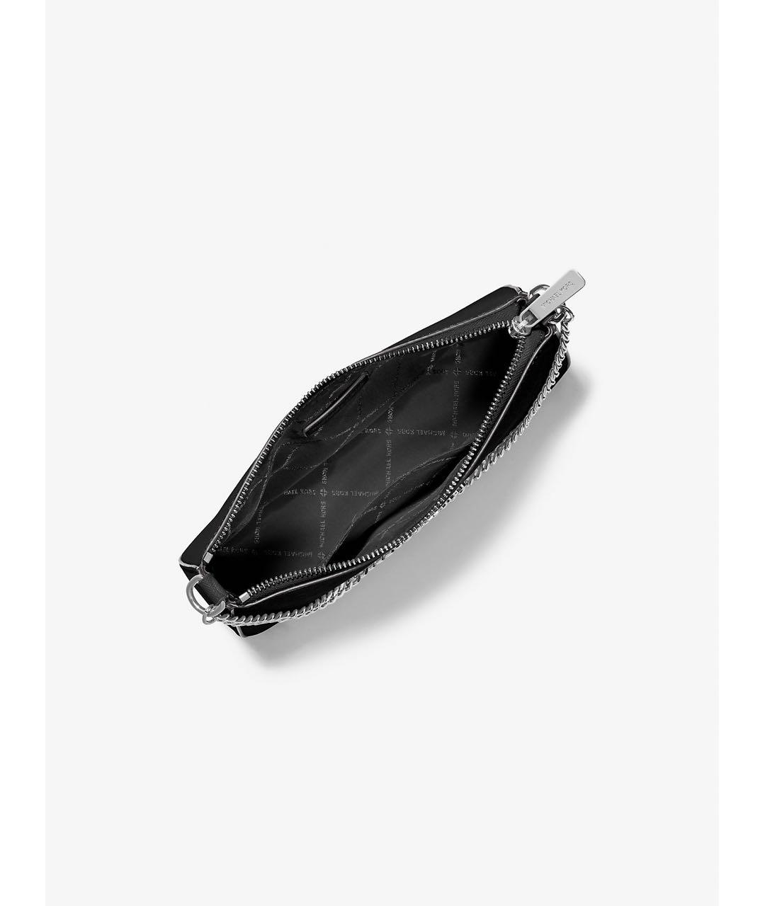 MICHAEL MICHAEL KORS Черная кожаная сумка с короткими ручками, фото 2