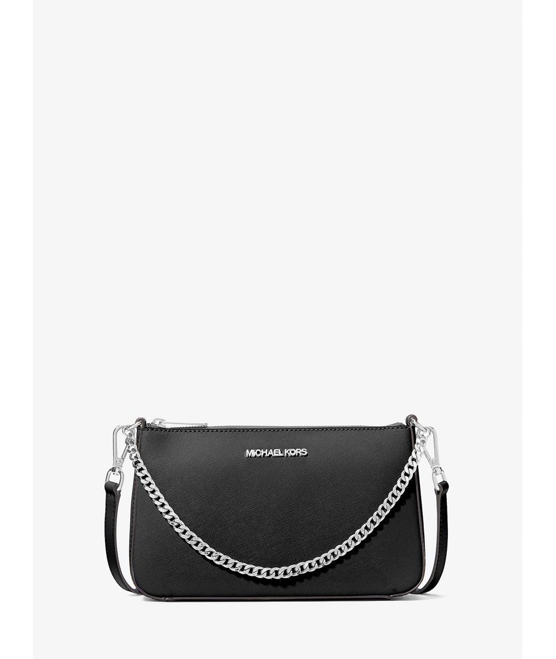 MICHAEL MICHAEL KORS Черная кожаная сумка с короткими ручками, фото 6