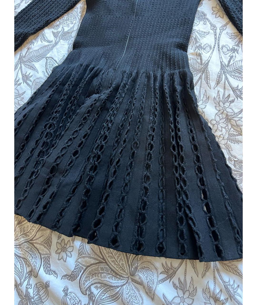 ALAIA Черное шерстяное коктейльное платье, фото 3