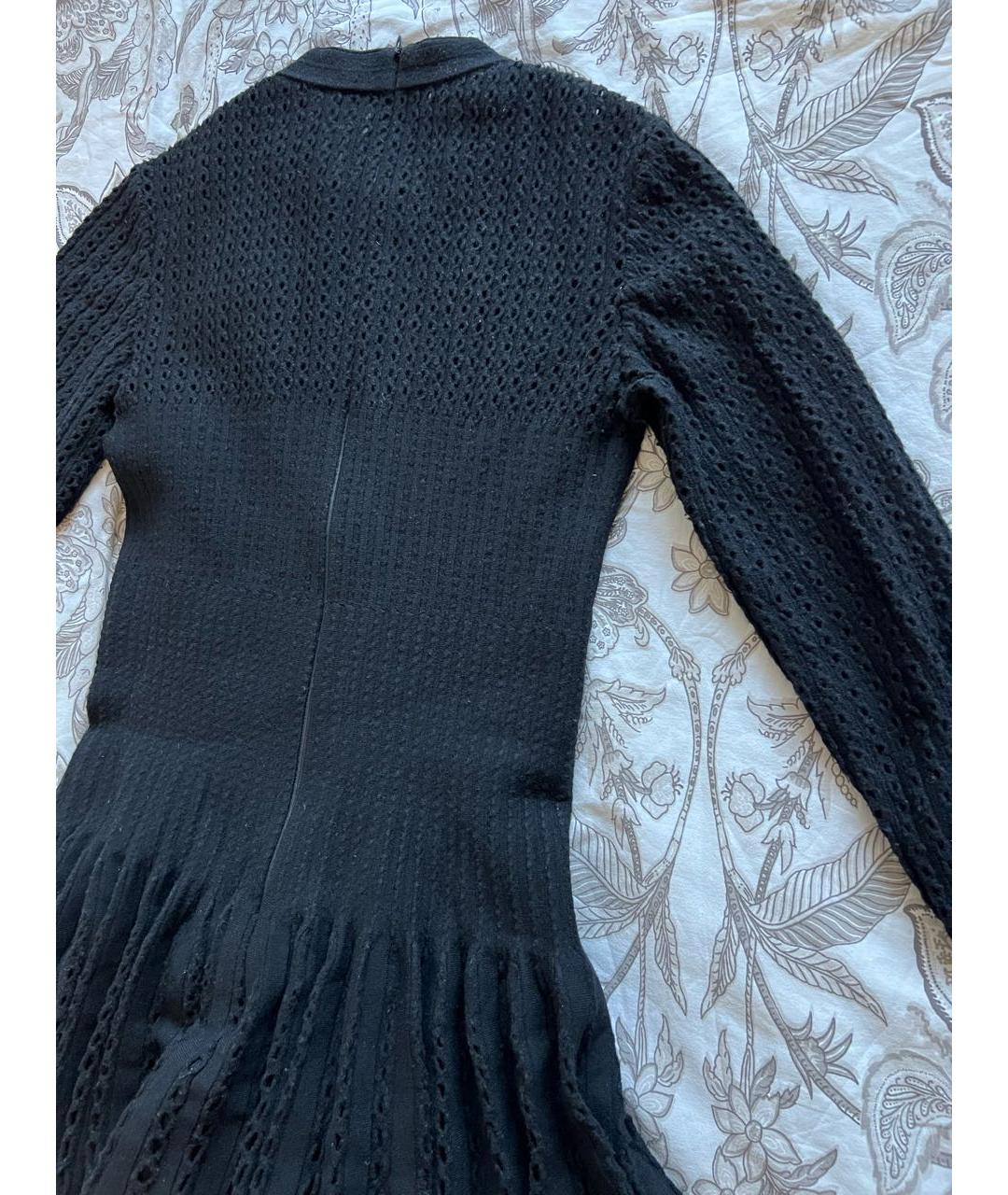 ALAIA Черное шерстяное коктейльное платье, фото 4