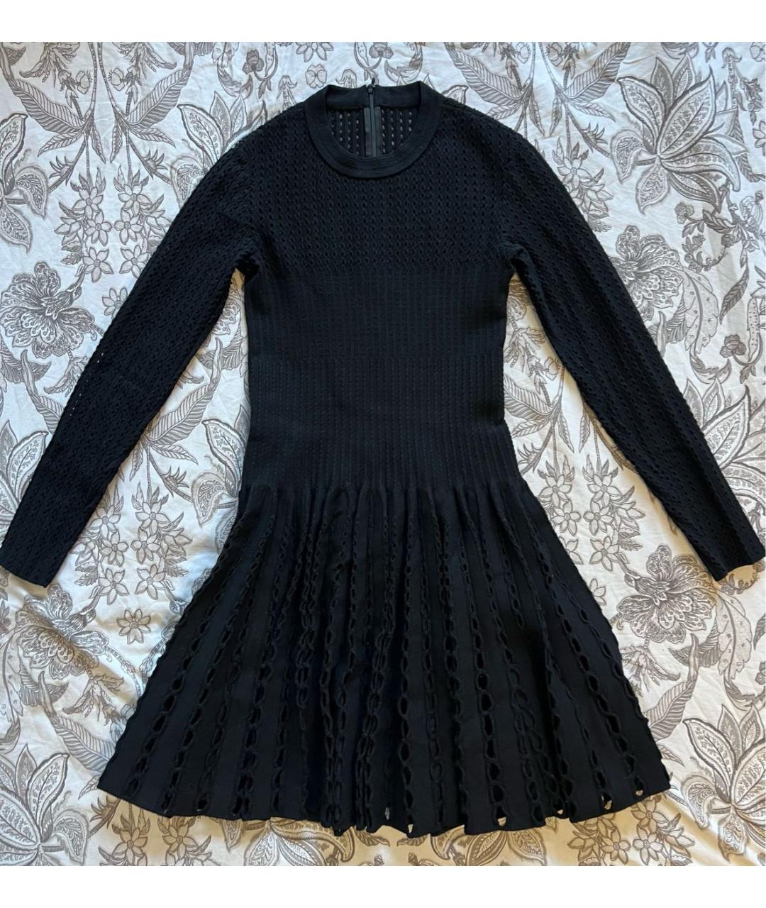 ALAIA Черное шерстяное коктейльное платье, фото 8