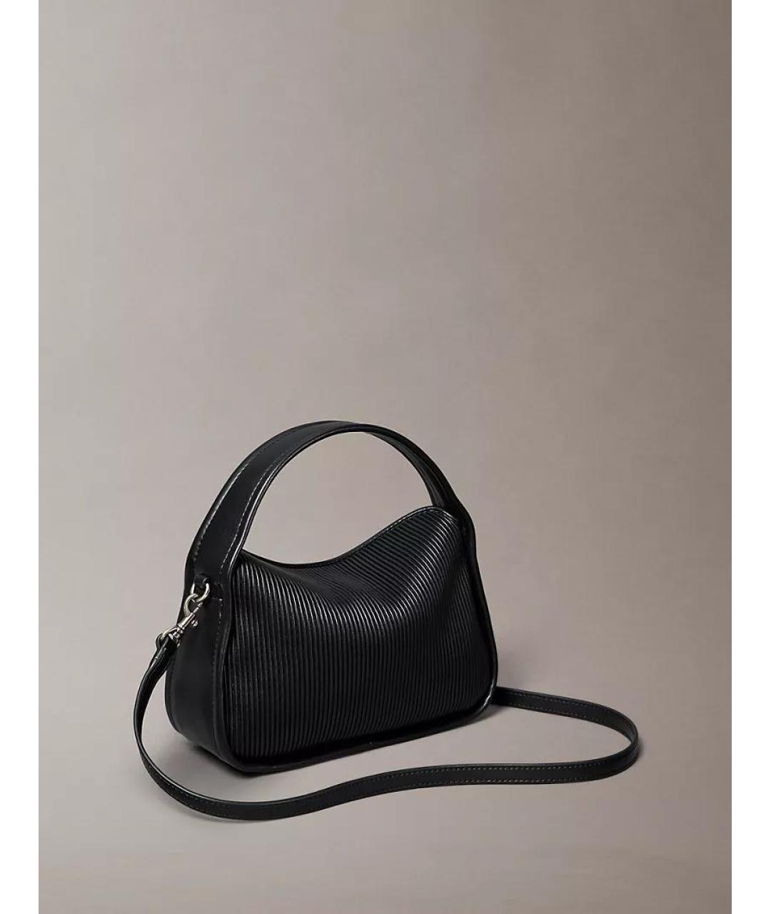 CALVIN KLEIN Черная сумка с короткими ручками из искусственной кожи, фото 2