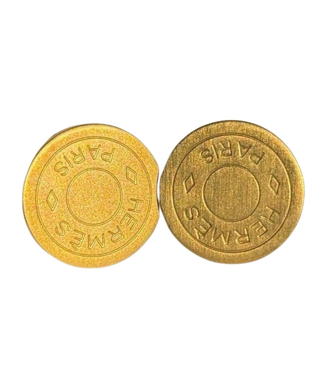 HERMES Золотые клипсы, фото 1