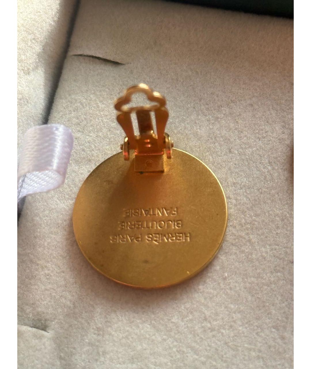 HERMES Золотые клипсы, фото 6