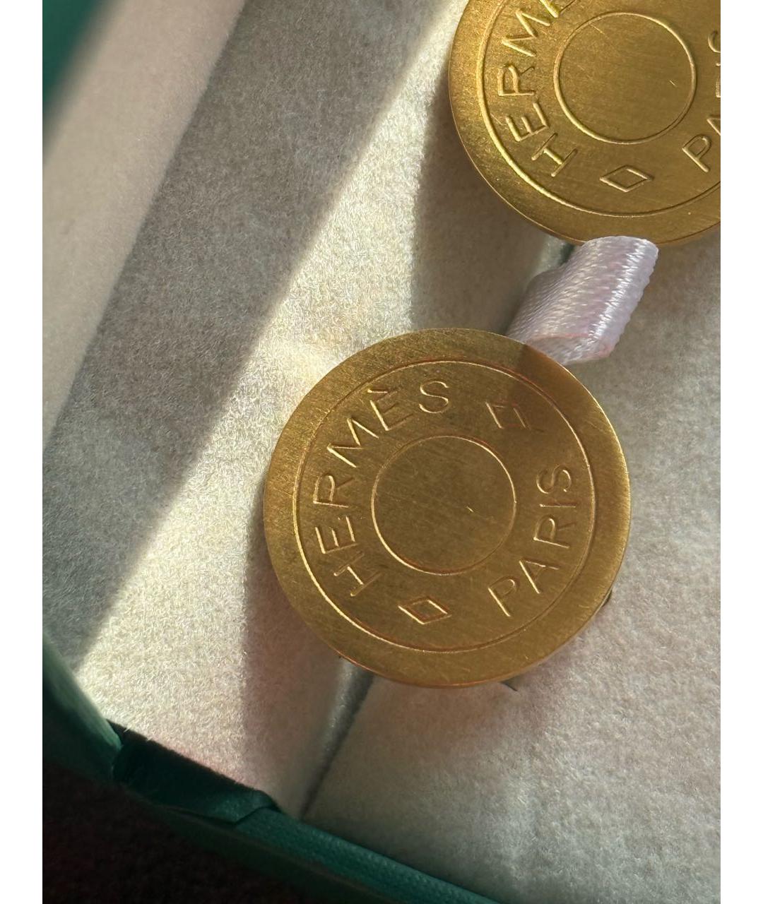 HERMES Золотые клипсы, фото 4