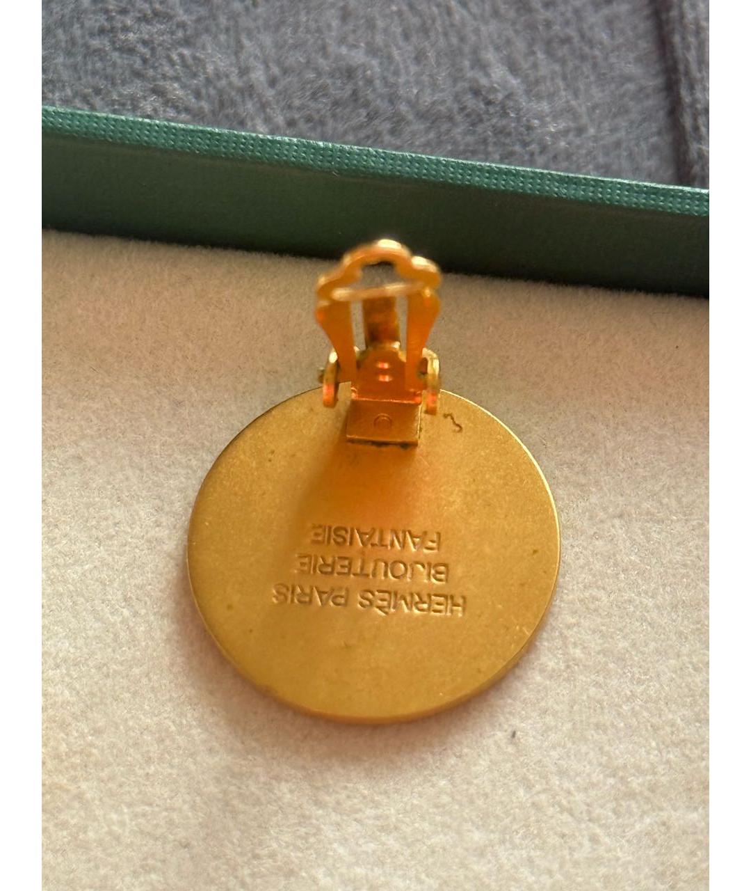 HERMES Золотые клипсы, фото 5