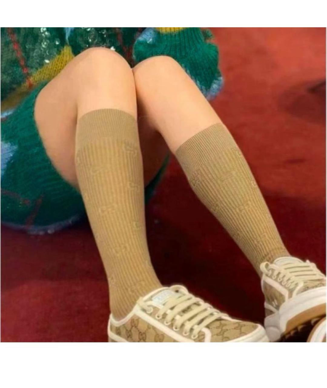 GUCCI Бежевые носки, чулки и колготы, фото 8