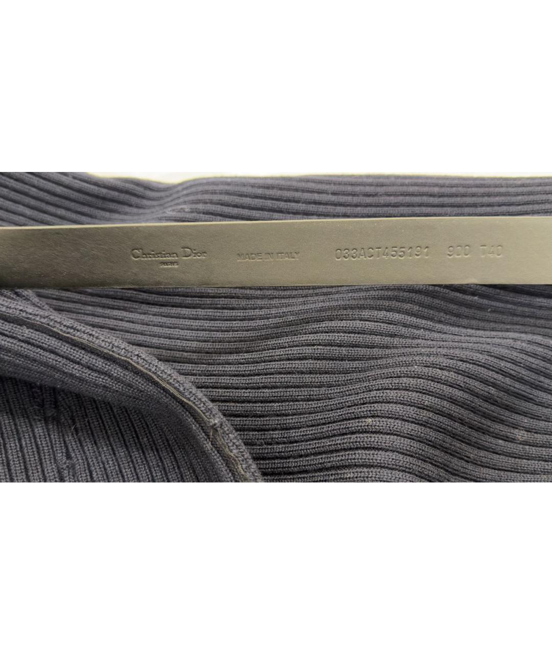 CHRISTIAN DIOR Темно-синее шерстяное повседневное платье, фото 8