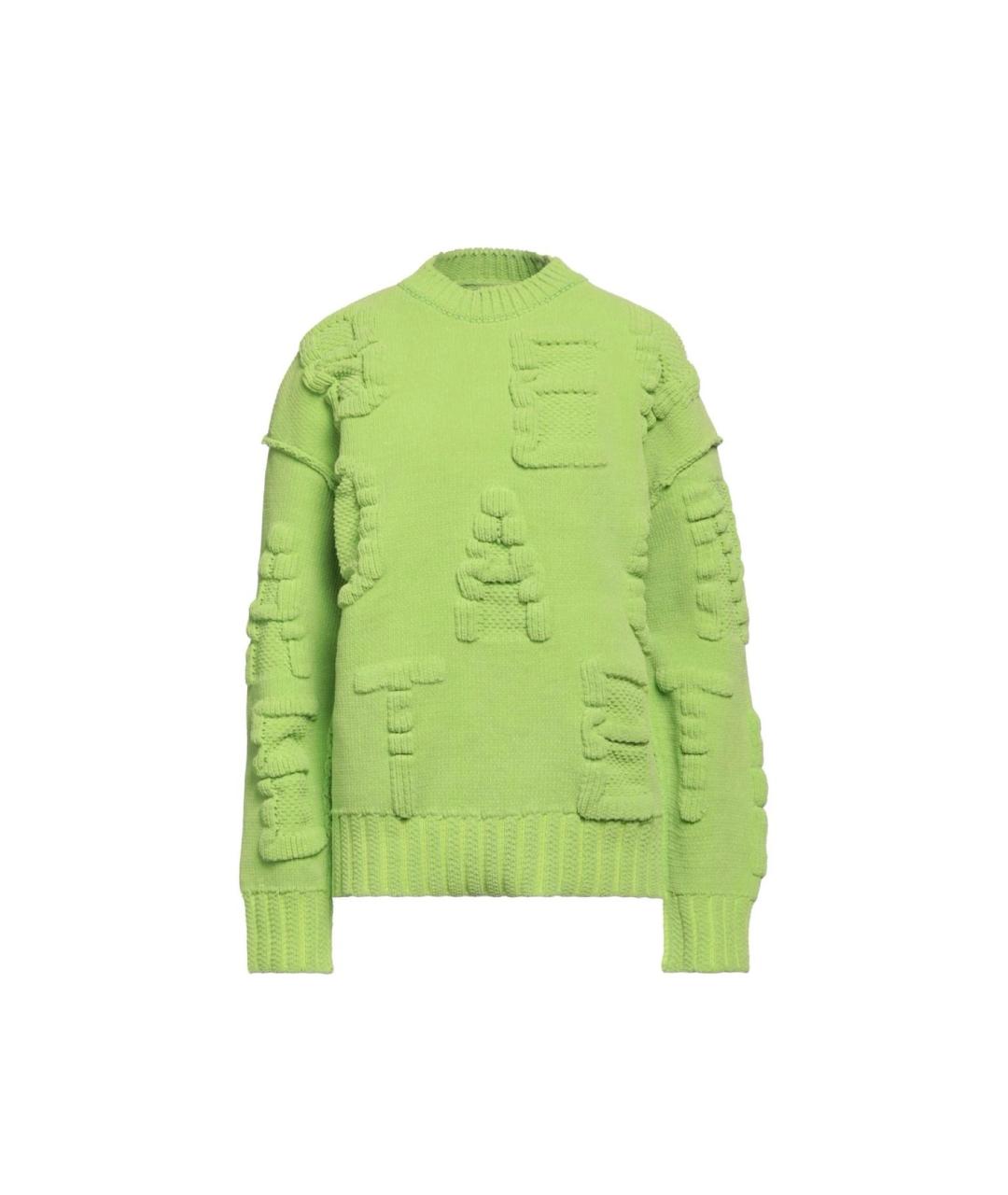 BOTTEGA VENETA Зеленый полиамидовый джемпер / свитер, фото 8