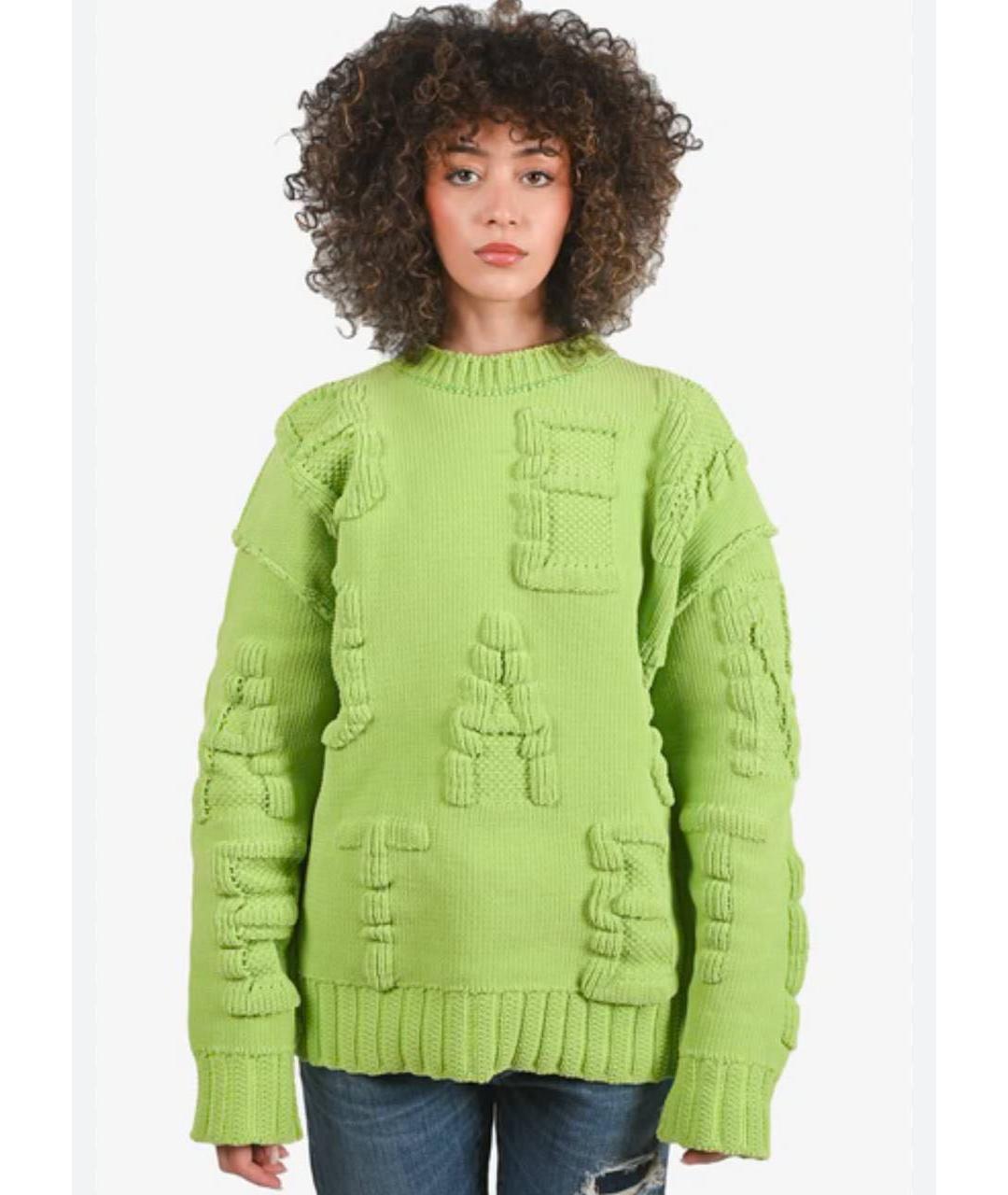 BOTTEGA VENETA Зеленый полиамидовый джемпер / свитер, фото 2