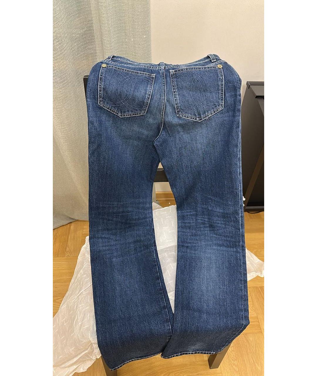 CHANEL Синие хлопковые прямые джинсы, фото 2