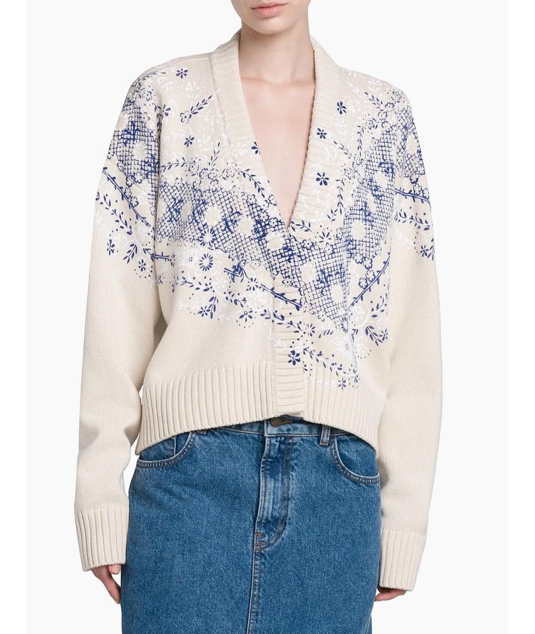 PHILOSOPHY DI LORENZO SERAFINI Бежевый хлопковый кардиган, фото 3