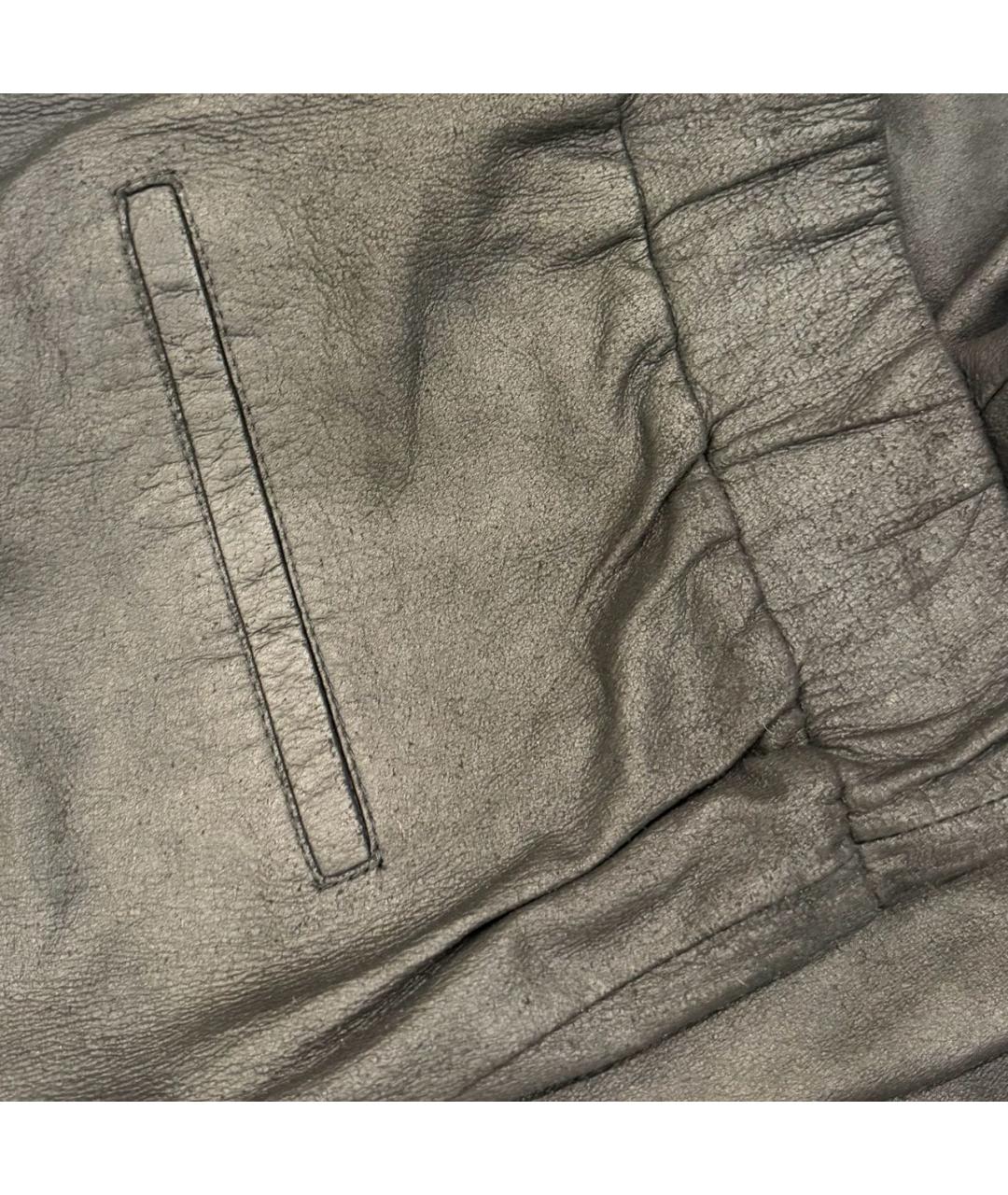 DROME Черные кожаные брюки узкие, фото 6