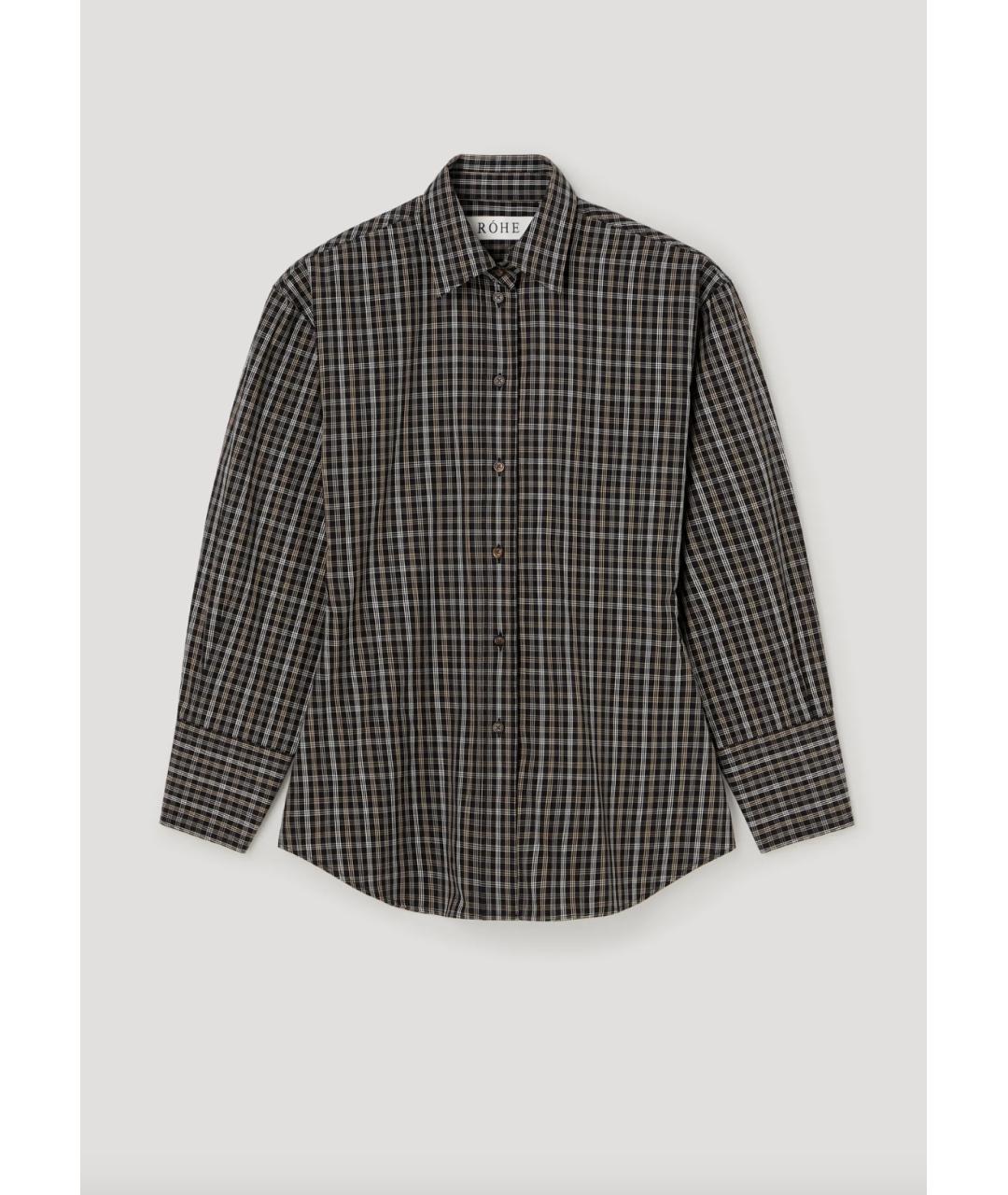 ROHE Черная хлопковая рубашка, фото 4