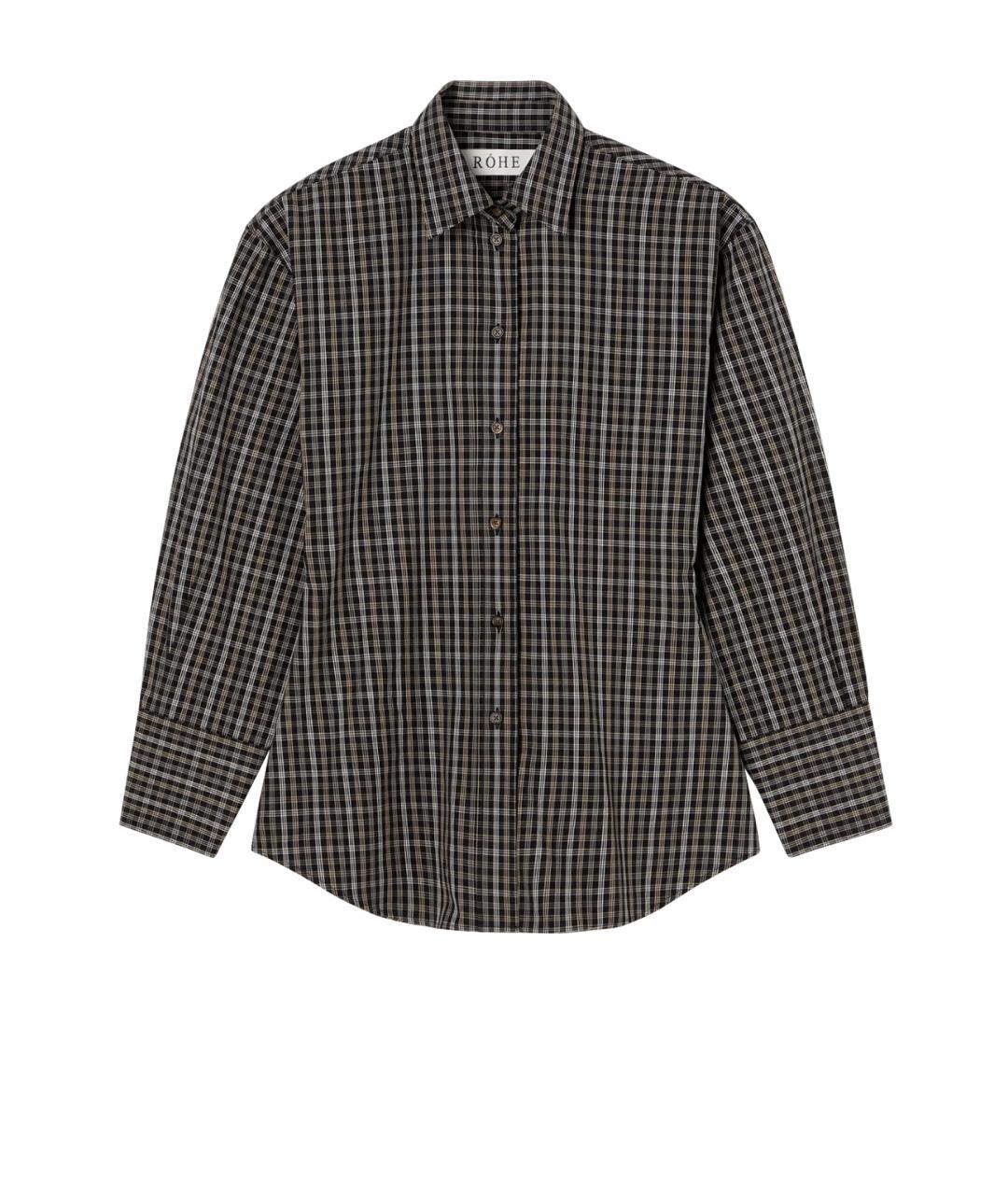 ROHE Черная хлопковая рубашка, фото 1