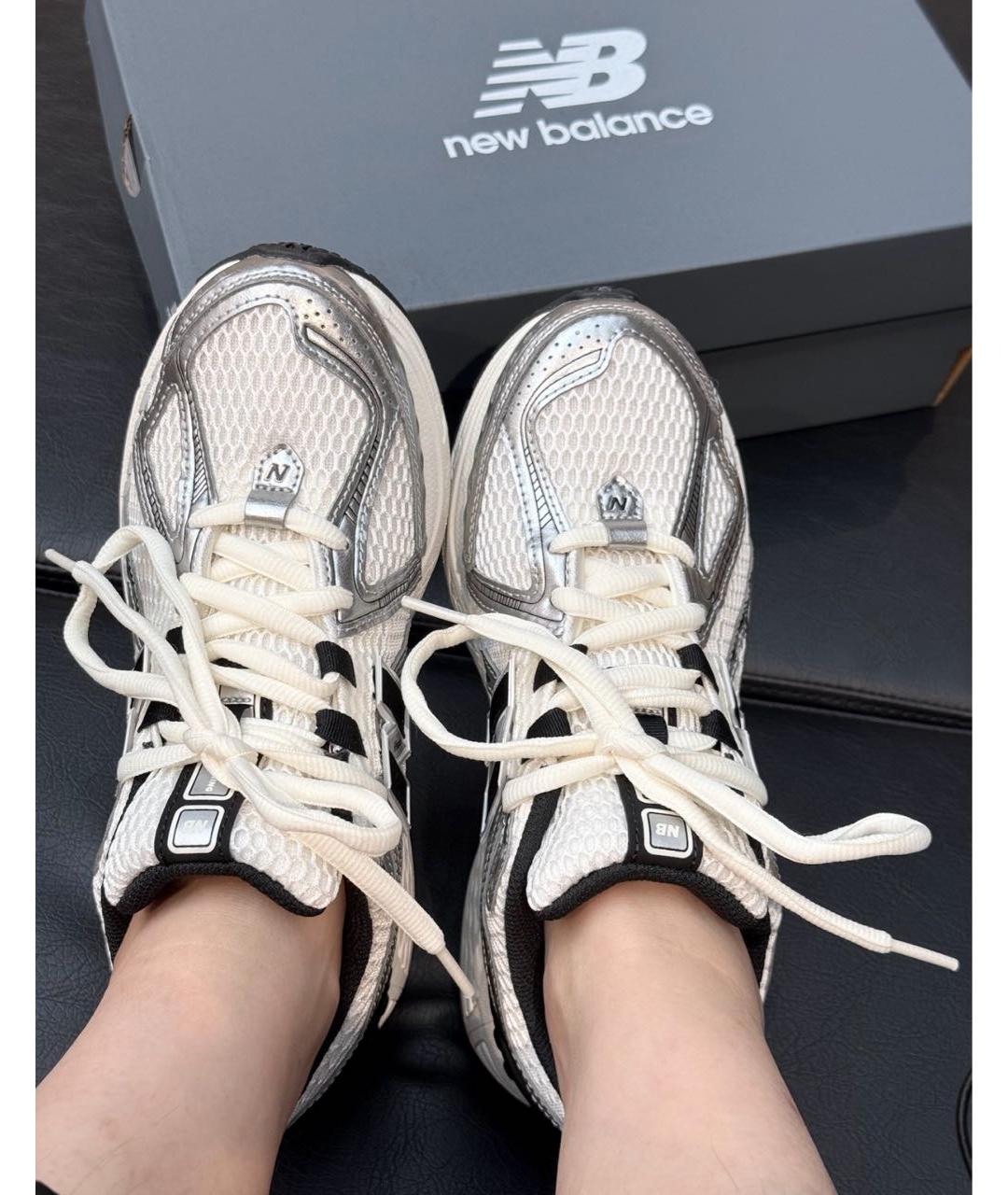 NEW BALANCE Белые текстильные кроссовки, фото 5