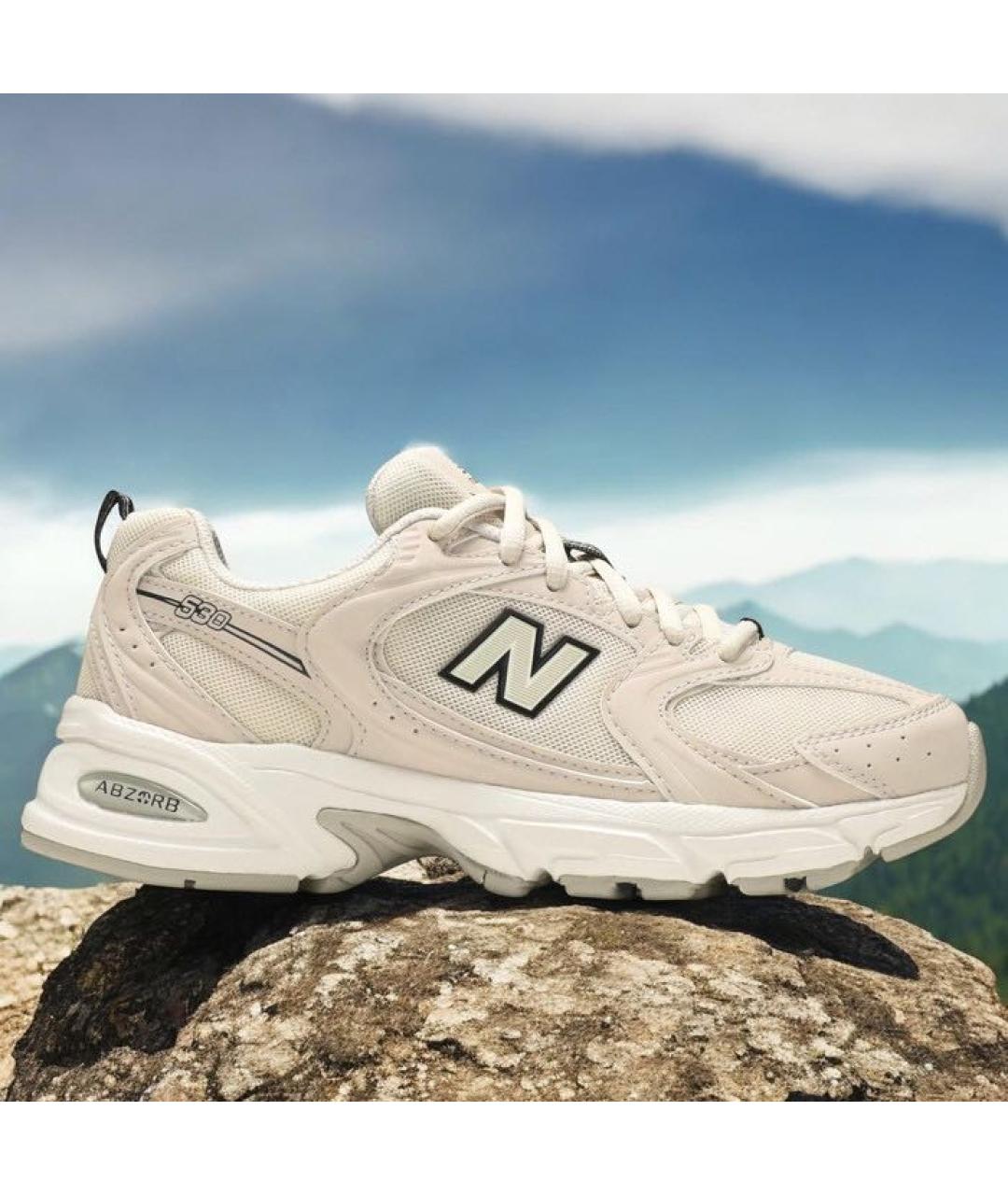 NEW BALANCE Бежевые текстильные кроссовки, фото 2
