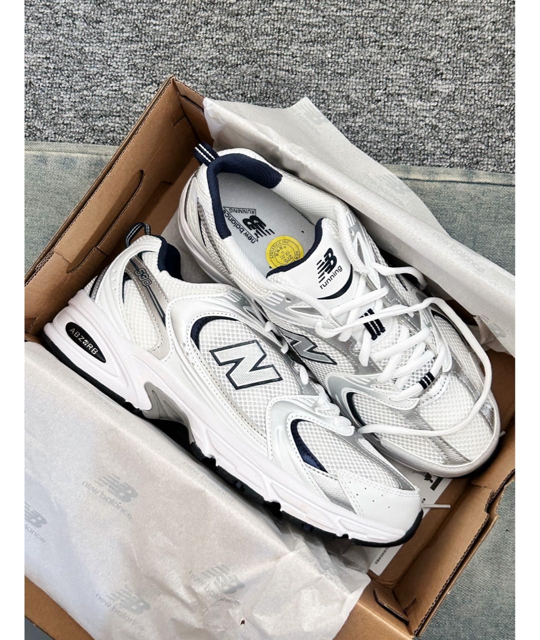 NEW BALANCE Белые текстильные кроссовки, фото 4