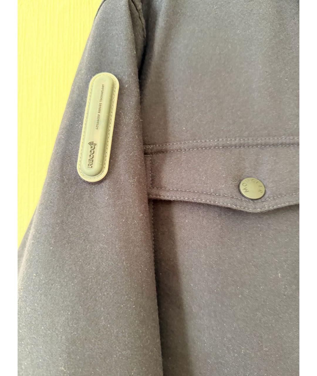 MONCLER Темно-синий полиэстеровый пуховик, фото 5