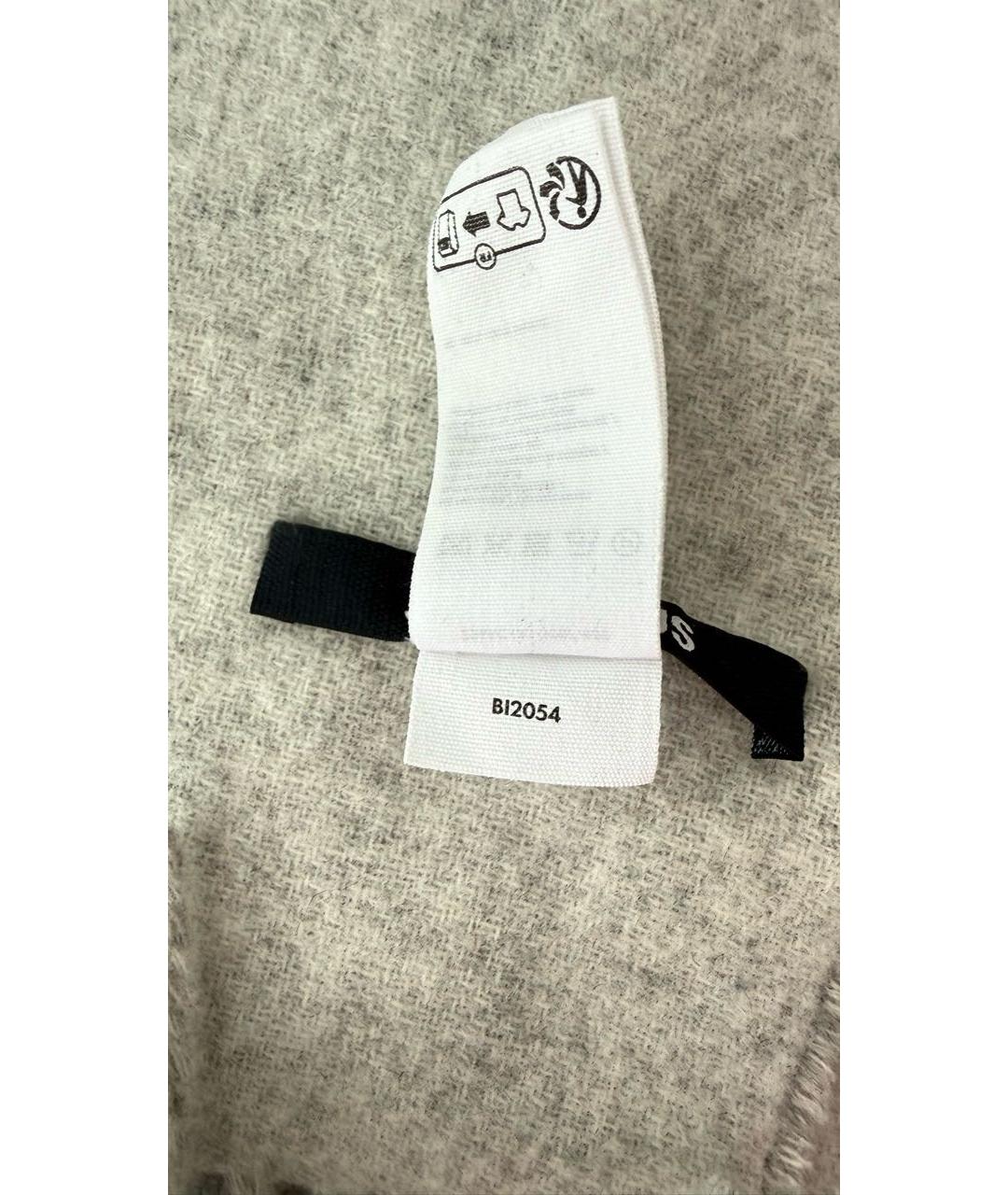 JACQUEMUS Серый шерстяной шарф, фото 5