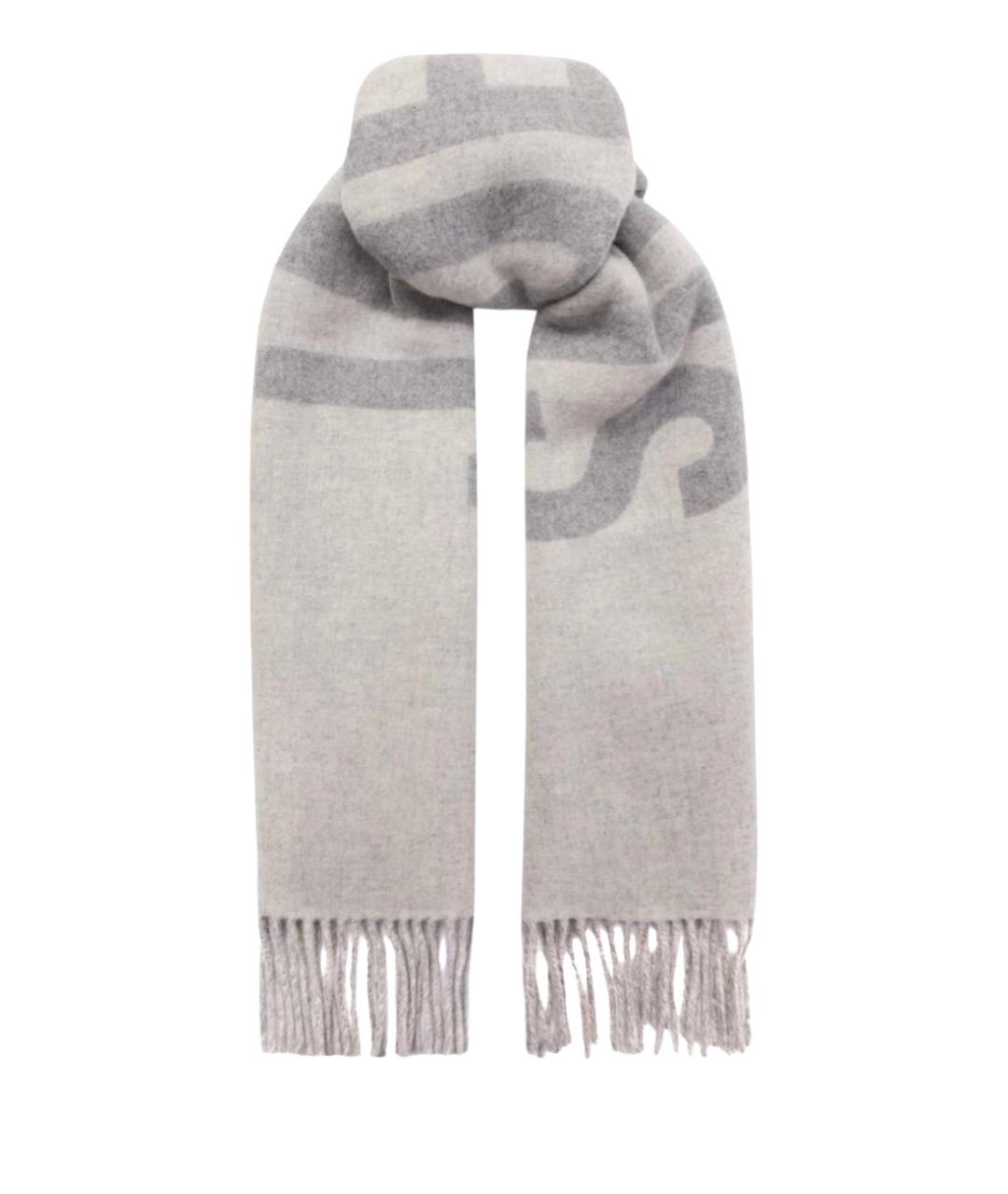 JACQUEMUS Серый шерстяной шарф, фото 1