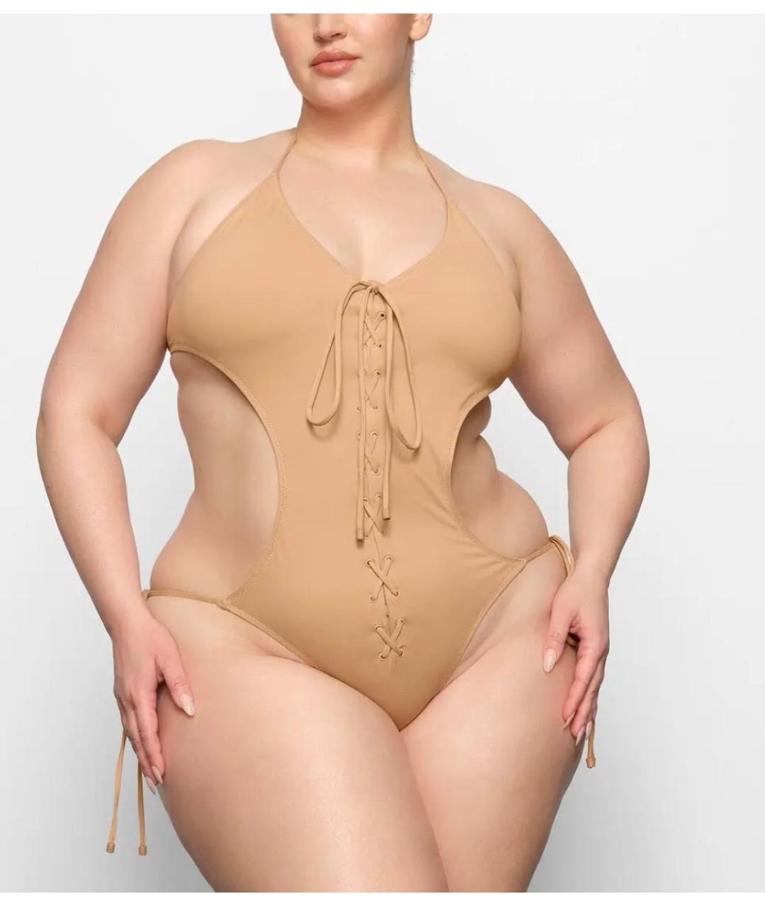 SKIMS Бежевый купальник, фото 2
