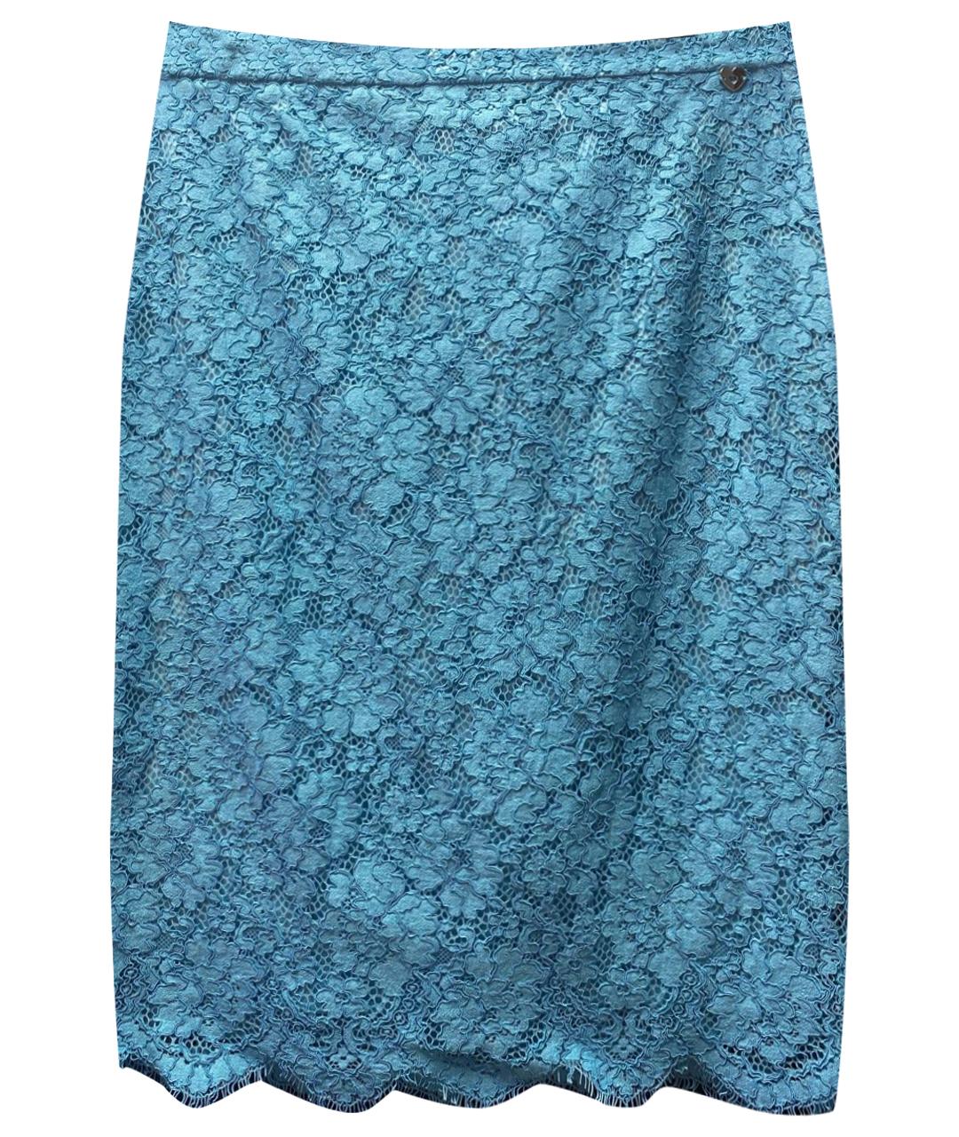 TWIN-SET Синяя юбка миди, фото 1