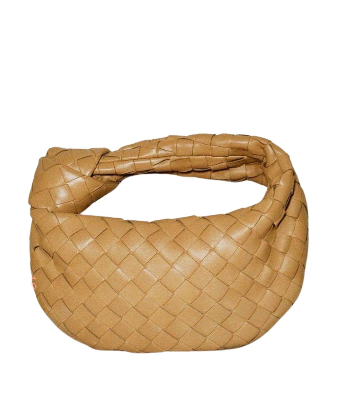 BOTTEGA VENETA Бежевая кожаная сумка с короткими ручками, фото 1