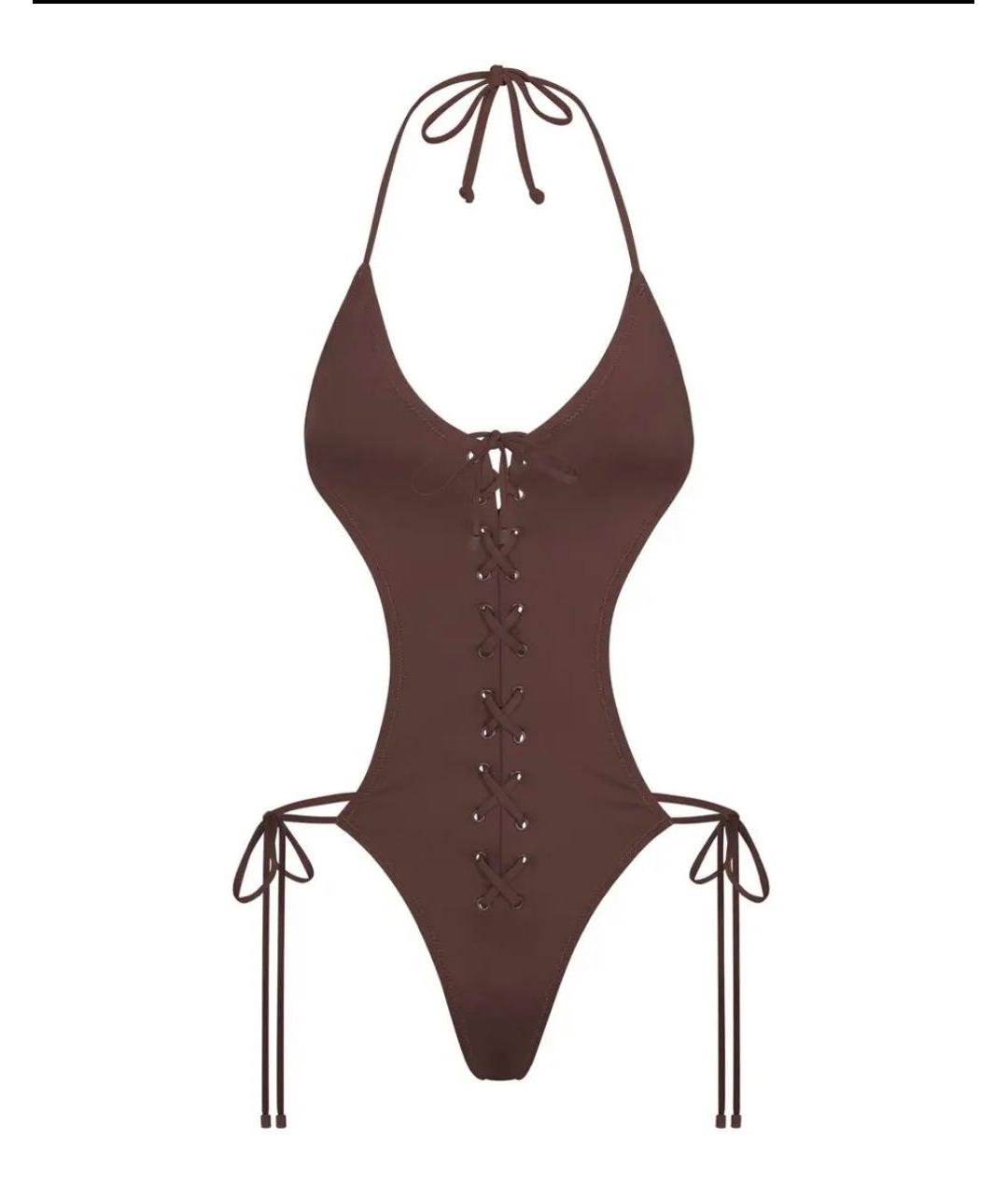 SKIMS Коричневый купальник, фото 5